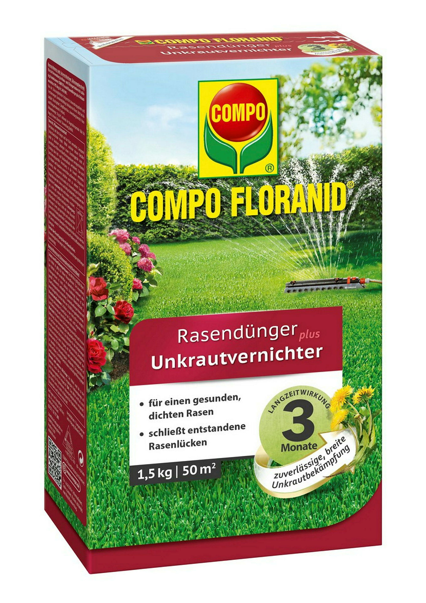 COMPO Rasendünger plus UV1,5 kg für 50 m2