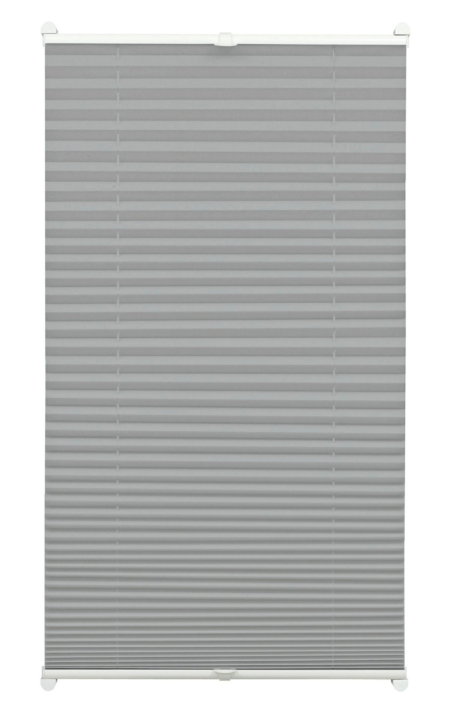EASYFIX Plissee mit 2 Bedienschienen, ohne Bohren, schiefer, 50x130 cm