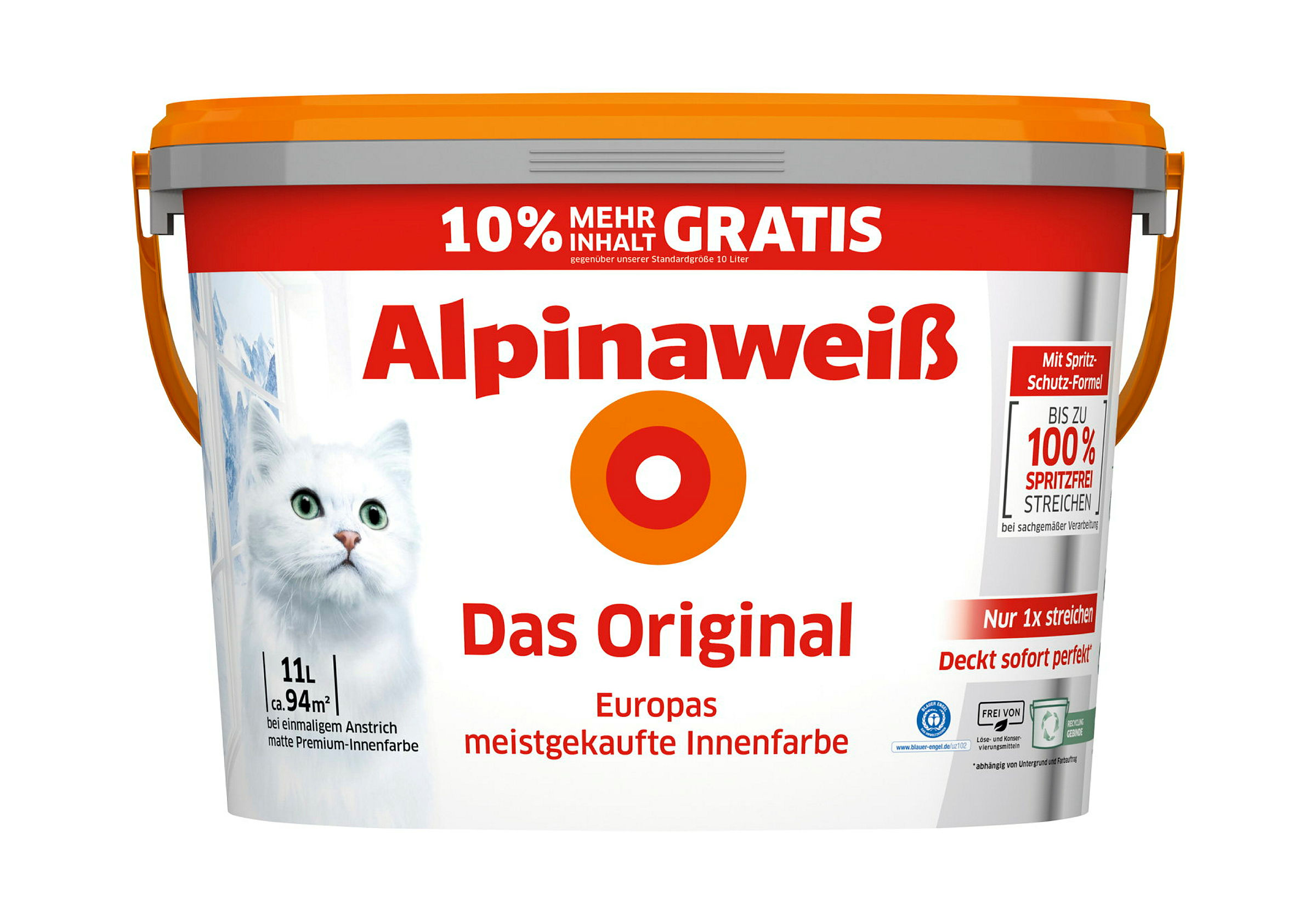 Alpinaweiß Das Original 10 + 1 Liter gratis matt