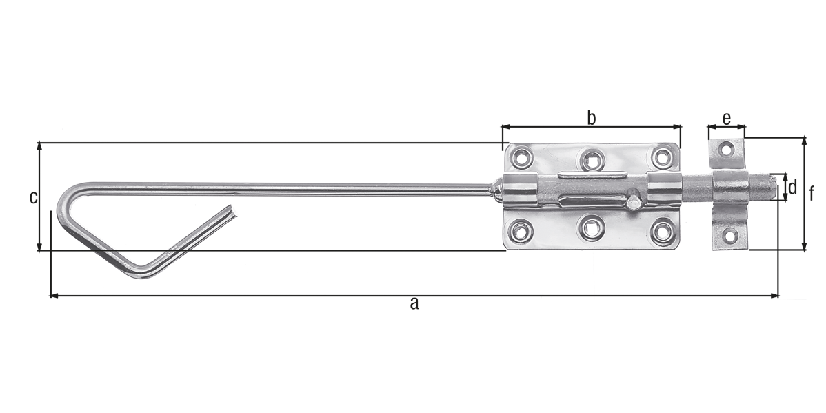 Bolzen-Stangenriegel 400Ø16 verzinkt