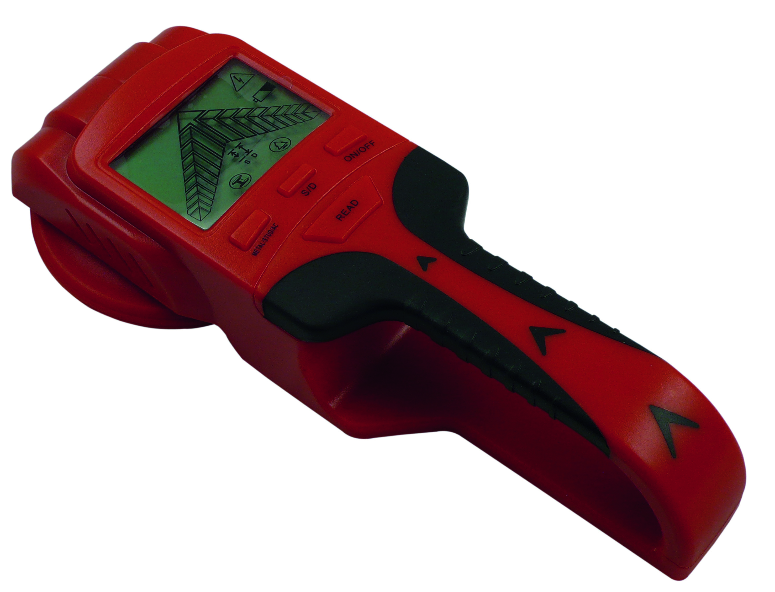 Holz-/ Volt-/ Metall- und Leitungssuchgerät 3 in 1 schwarz/rot