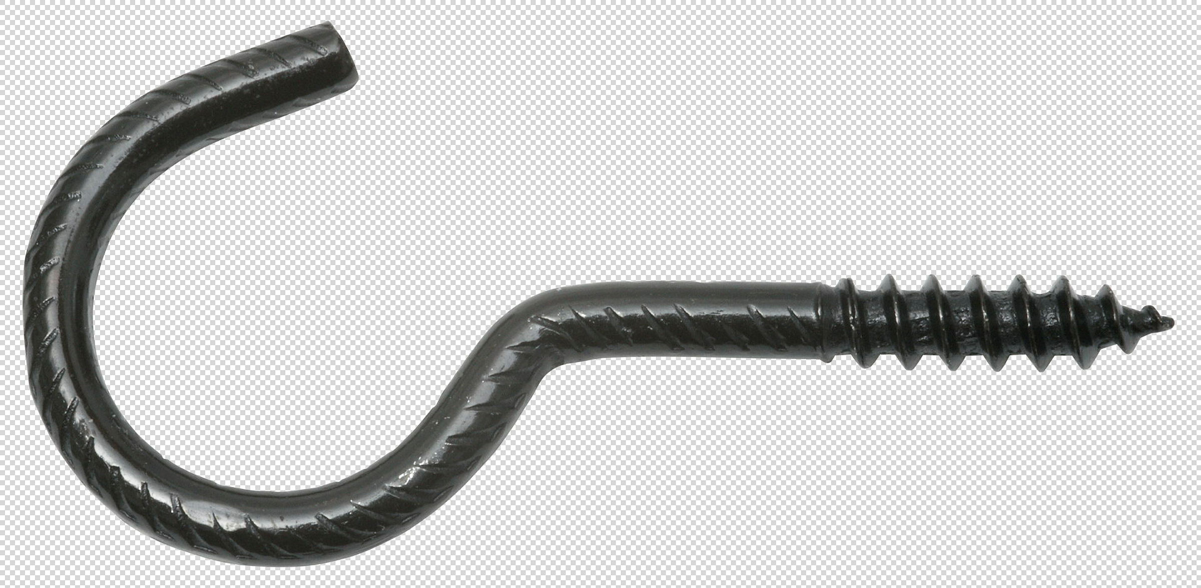 Schraubhaken gebogen 5,2 x 100 / 32, geschwärzt