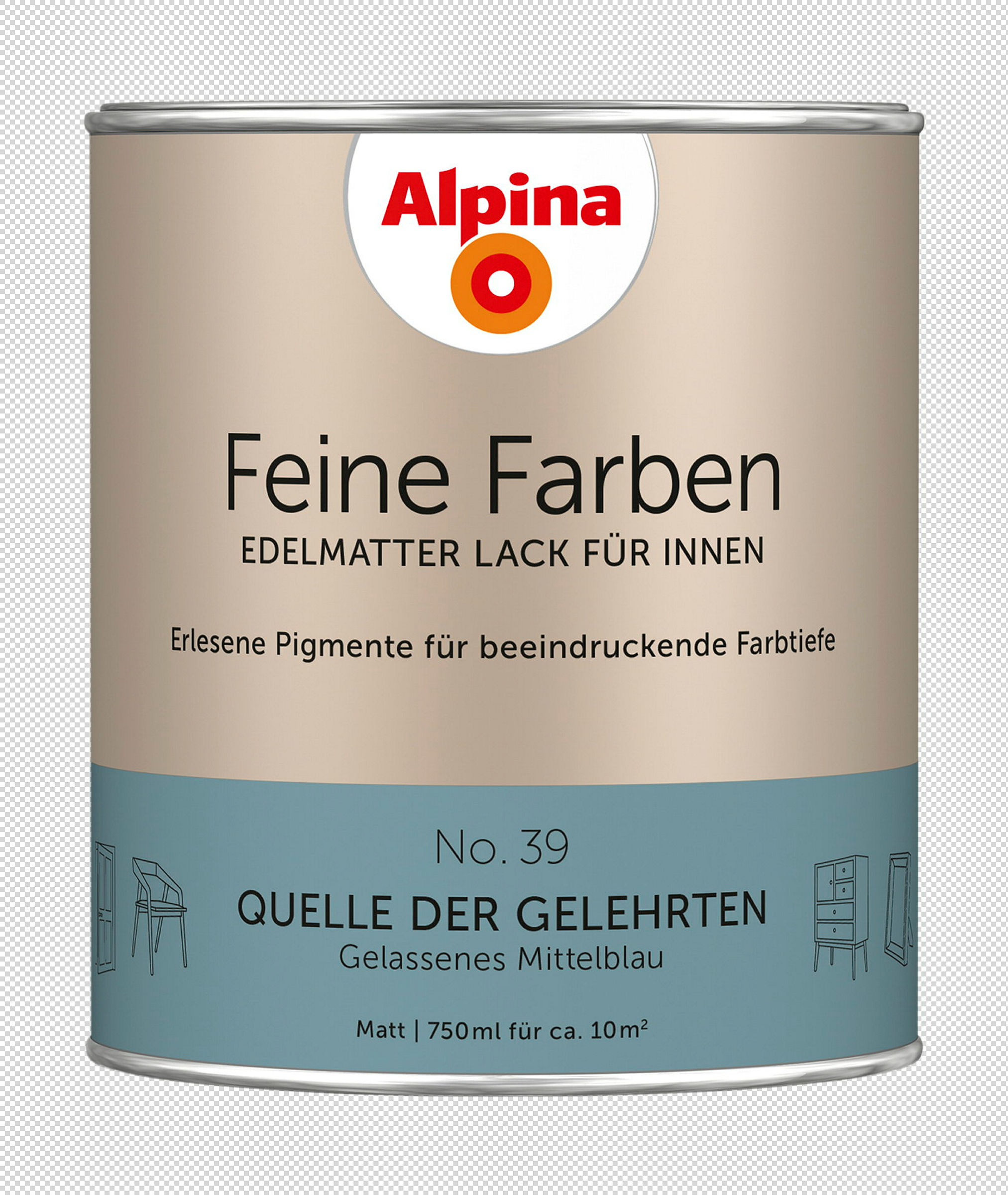 Alpina Feine Farben Lack No. 39 Quelle der Gelehrten® edelmatt 750ml