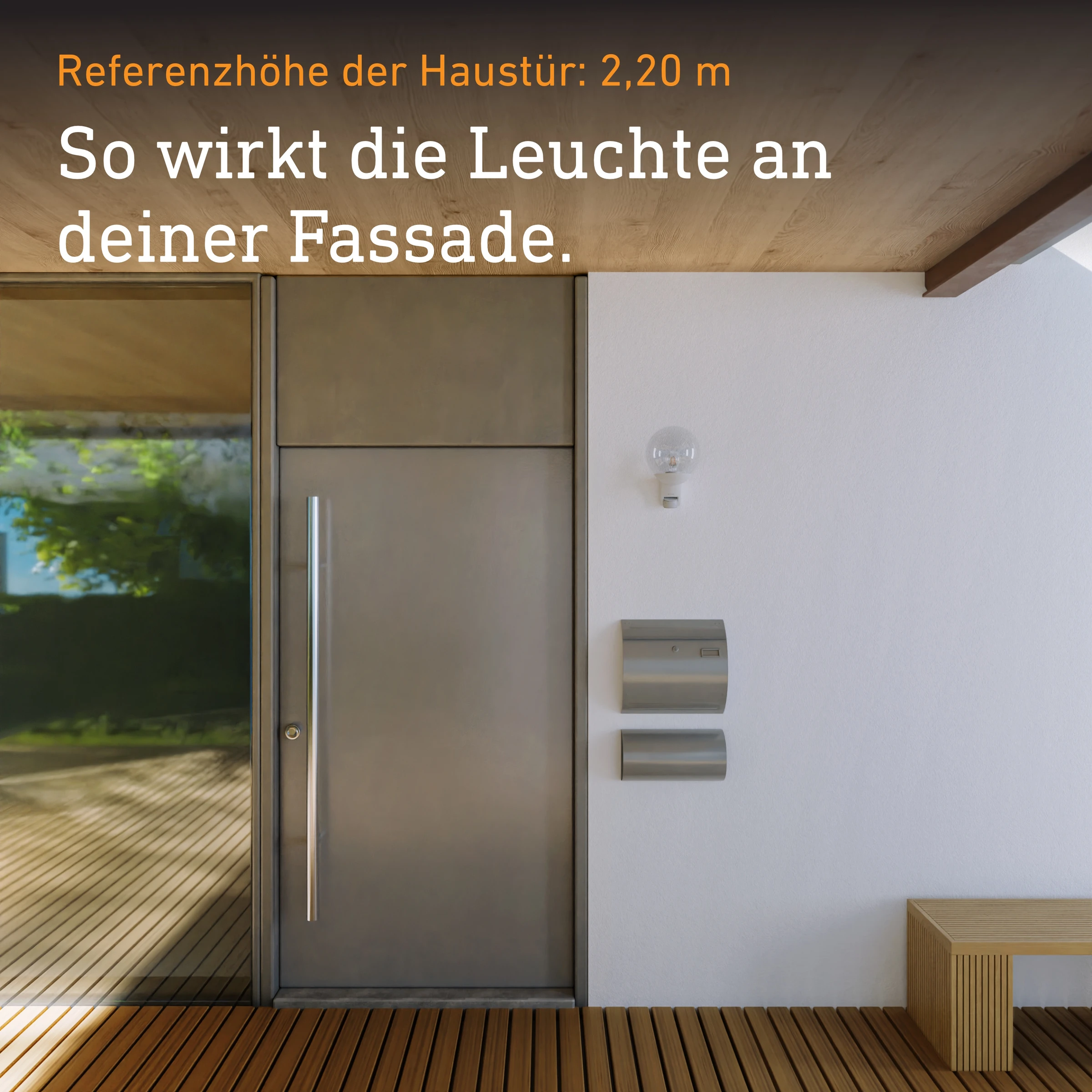 Außensensorleuchte L 585 S weiß