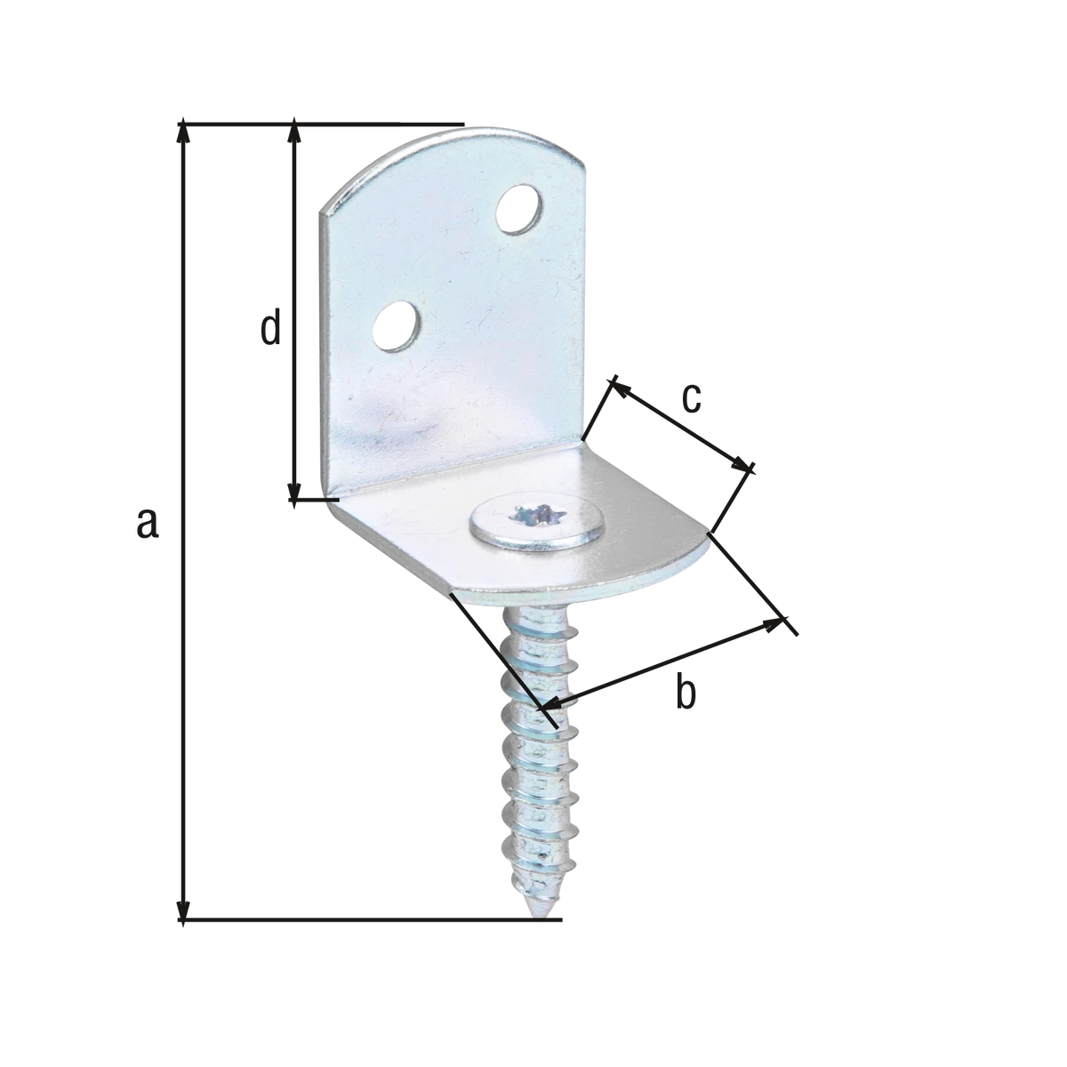 Flechtzaunhalter L-Form 83x30 verzinkt