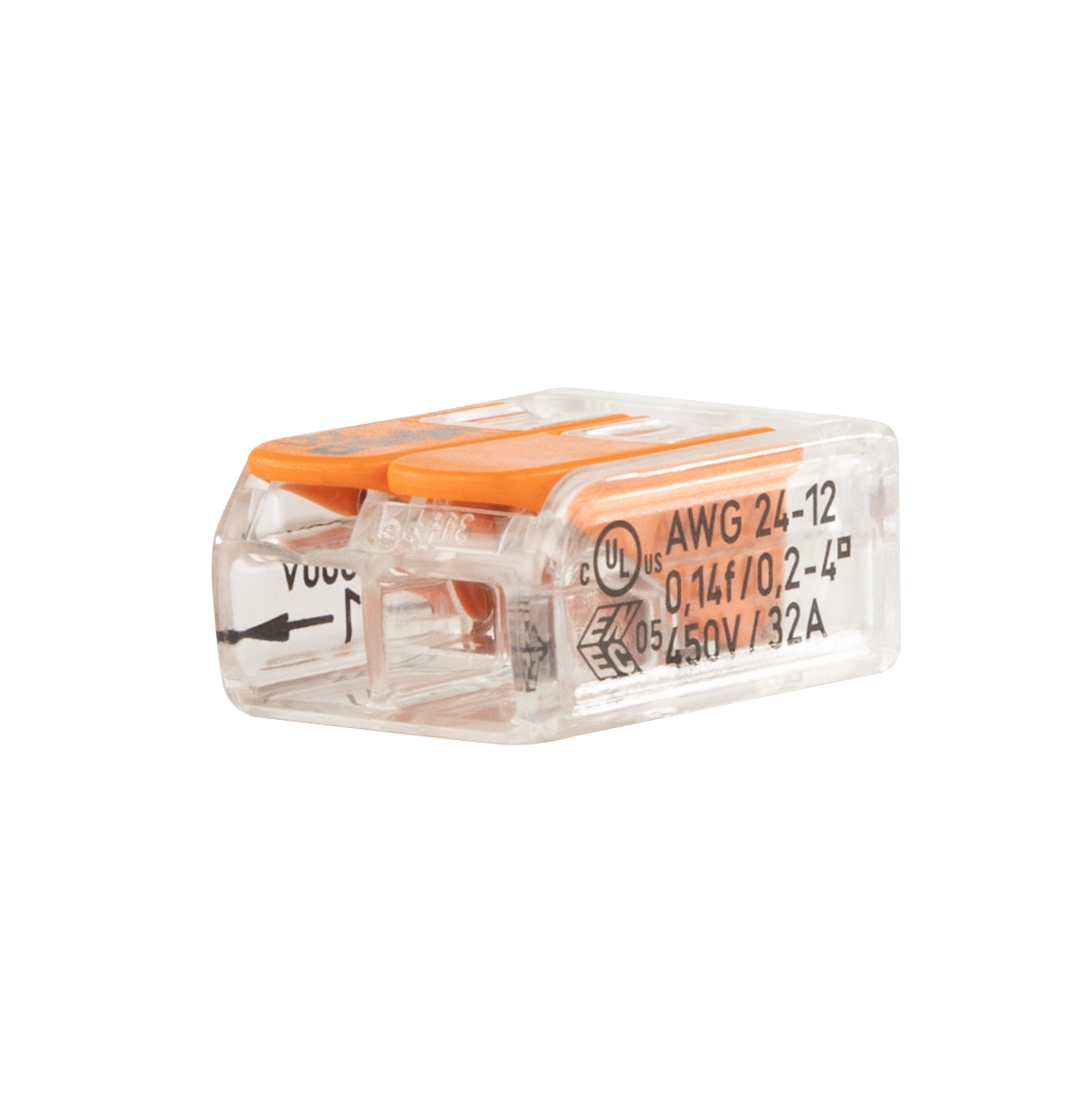 WAGO Verbindungsklemme, 2-fach, orange, 10 Stück