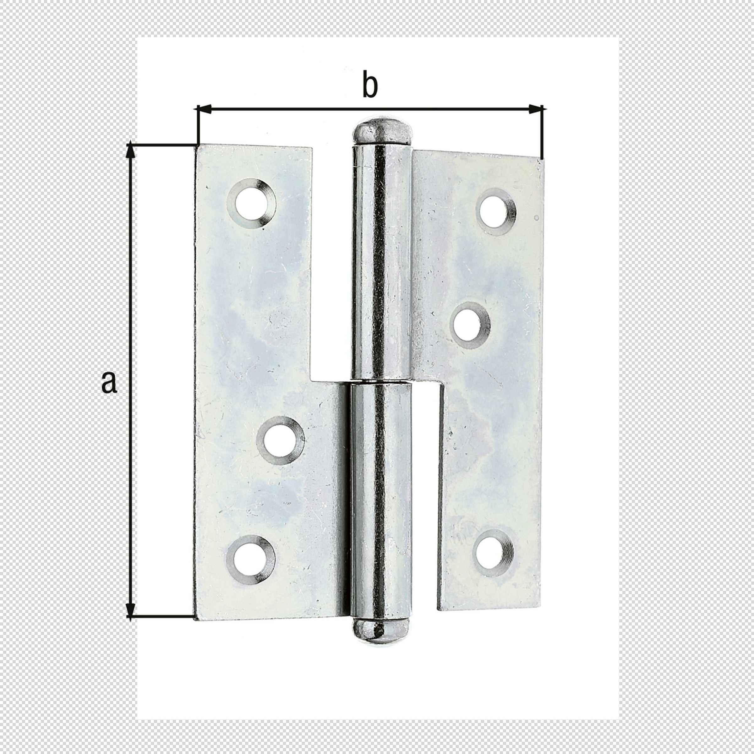 Aushebescharnier 80x65x1,8 sendzimirverzinkt rechts