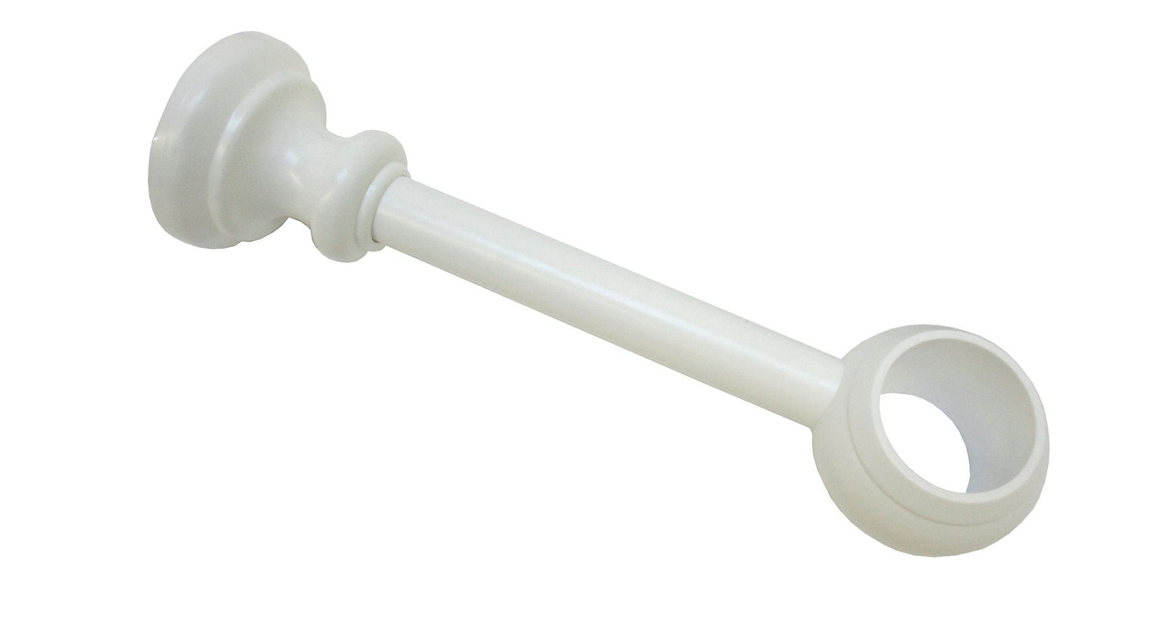 Wandträger Bifo, Wandhalter, geschlossen, Gardinenstangen Ø 28 mm, weiß