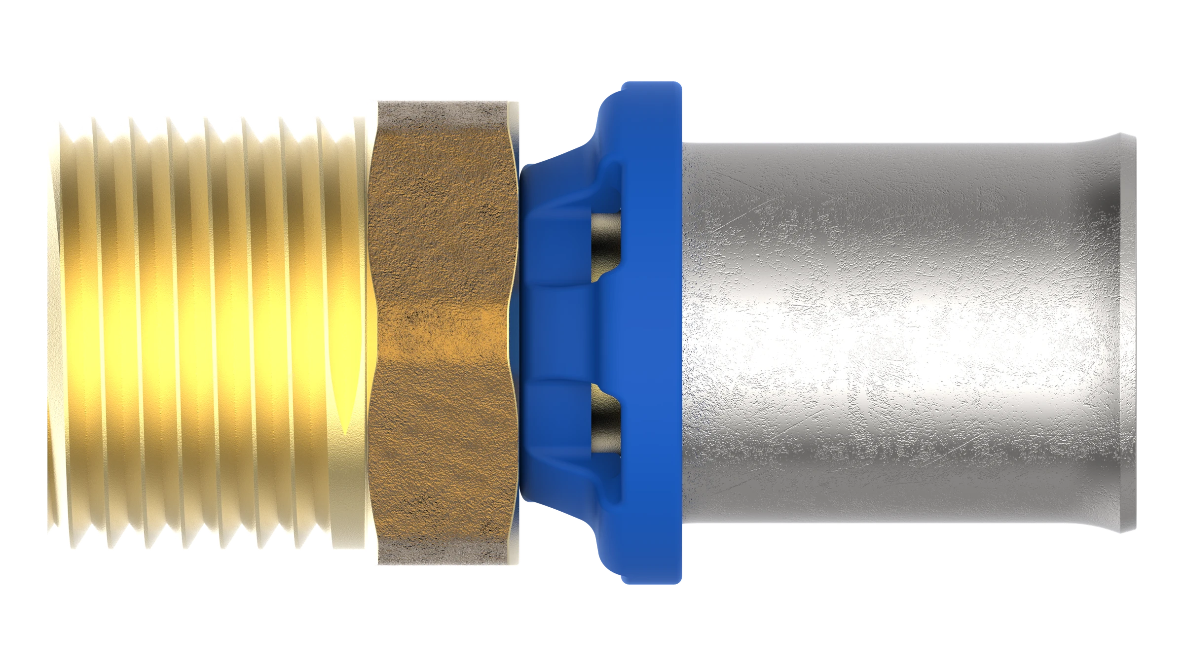 MS Übergangsstück, blank, 26 mm x 1''AG, Pressfitting für MSVR