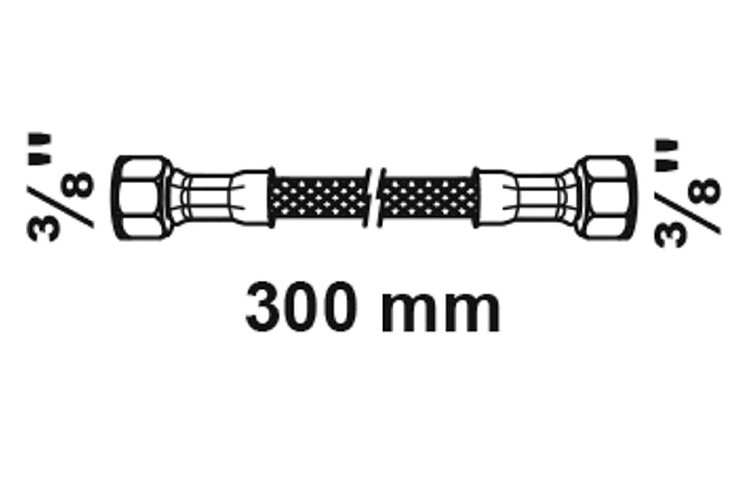 Flexibler Anschlussschlauch 300 mm, 3/8''IG x 3/8''IG