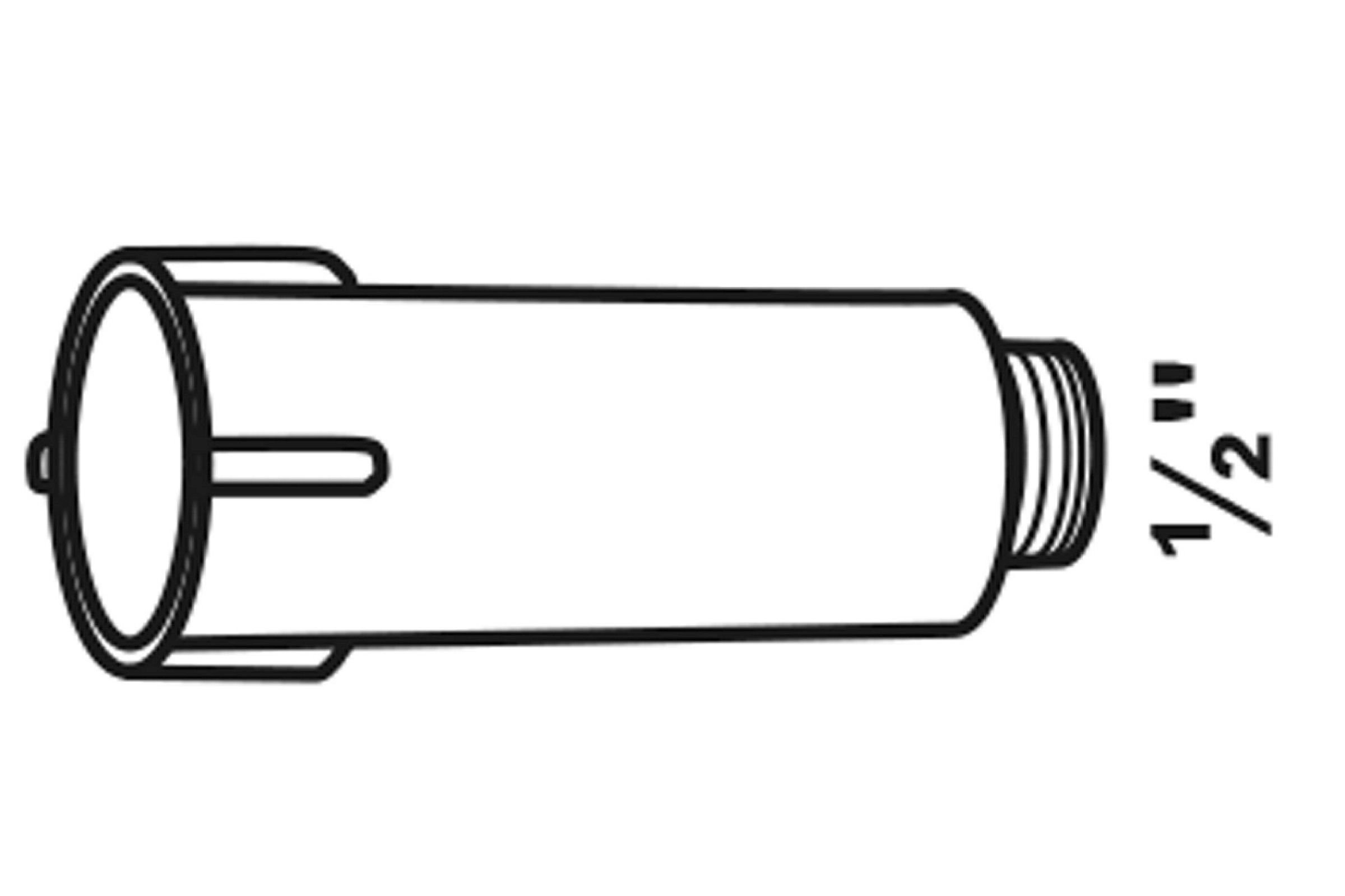 KS Baustopfen, Weiß, 1/2'', mit Messinggewinde