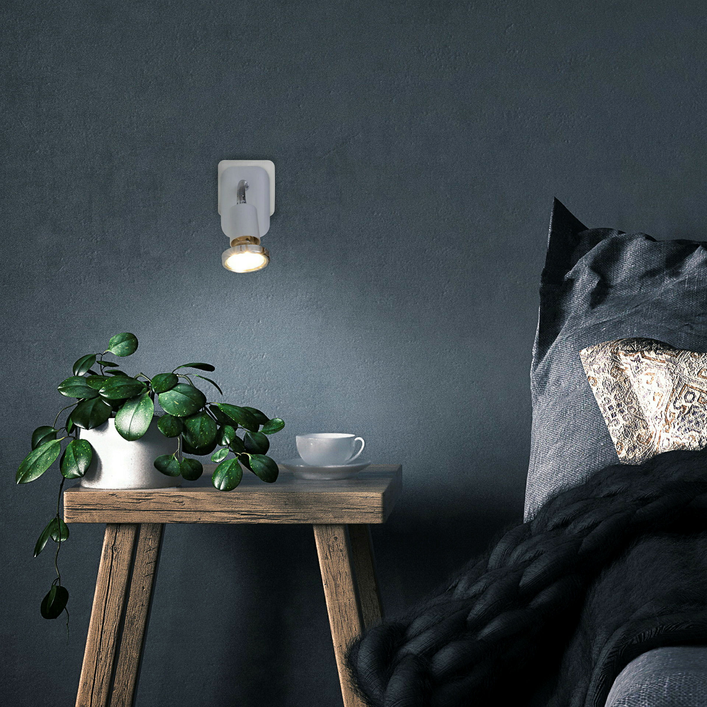 LED Steckerleuchte, weiß, 1xLED/GU10/2,9W