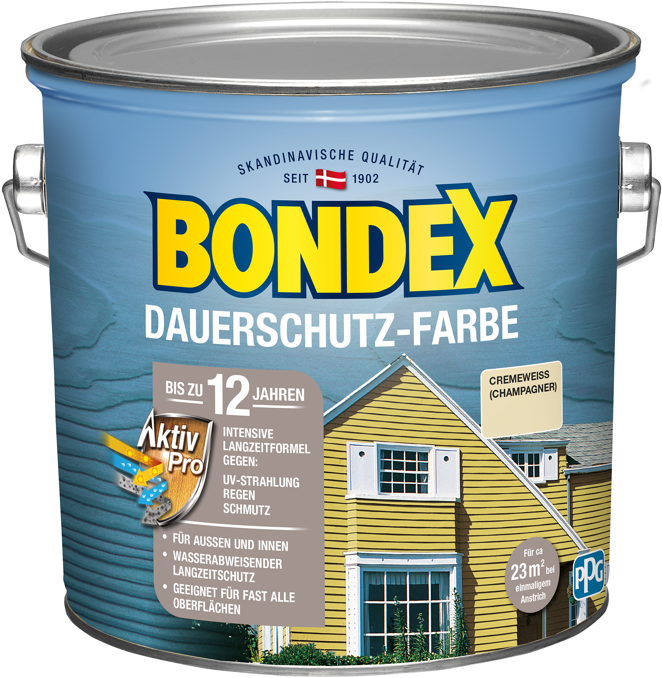 Bondex Dauerschutzfarbe 2,5 L Cremeweiß / Champagner