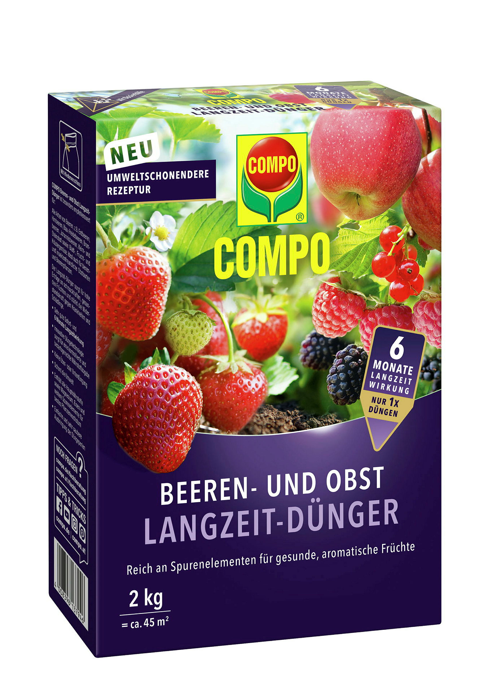 COMPO Beeren- und Obst Langzeit-Dünger, 2 kg