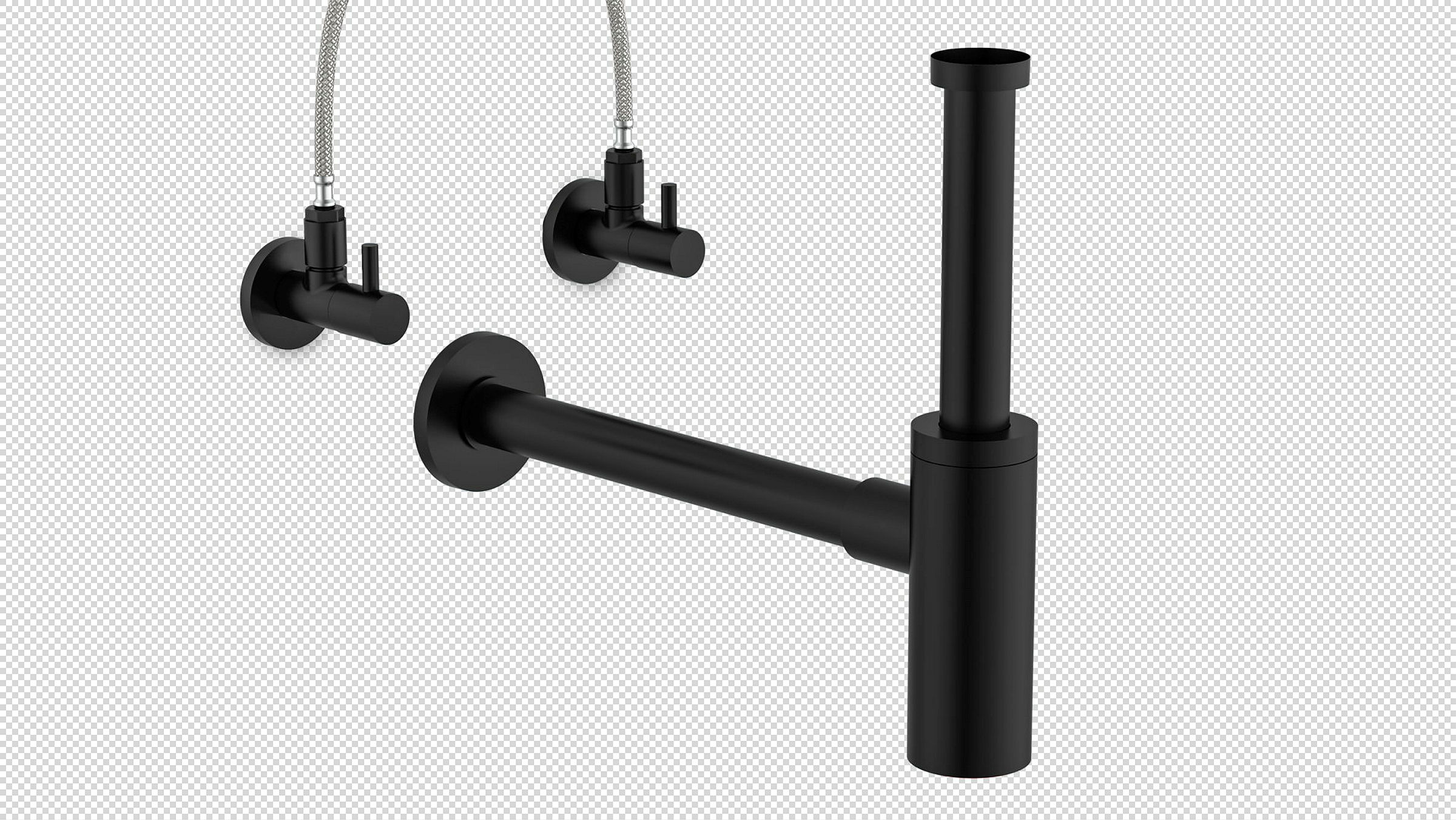 Design-Flaschensiphon, Schwarz, 1 1/4'' x 32 mm
