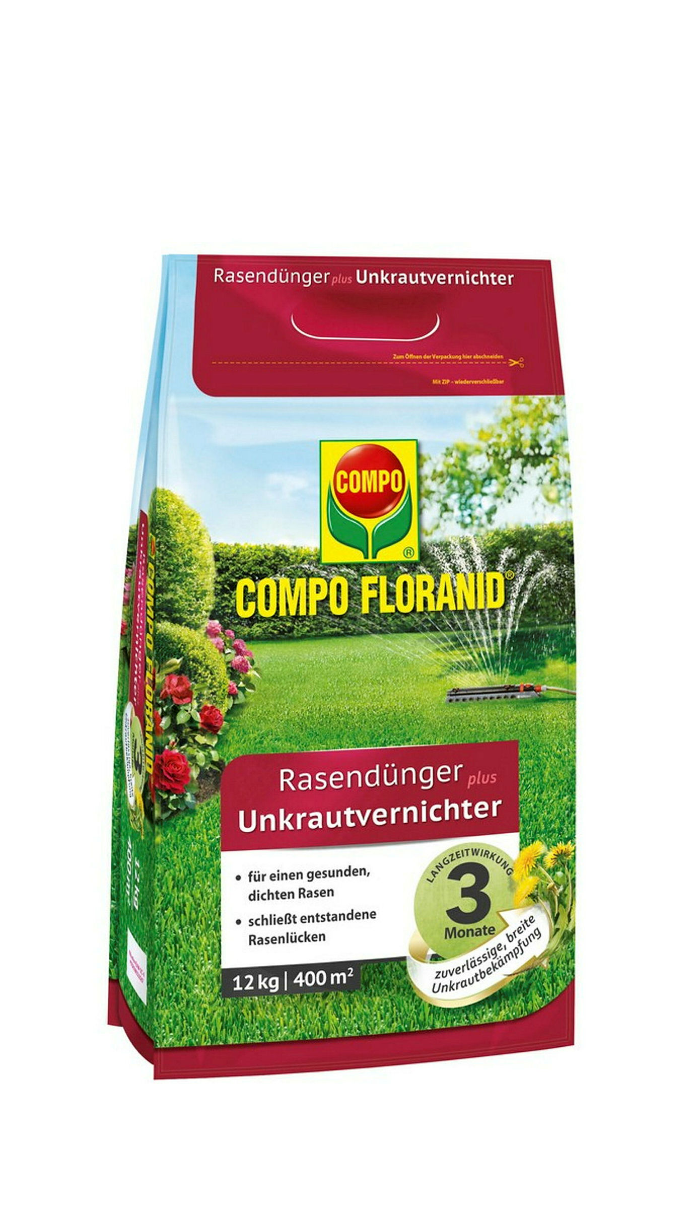 COMPO Rasendünger plus UV12 kg für 400 m2