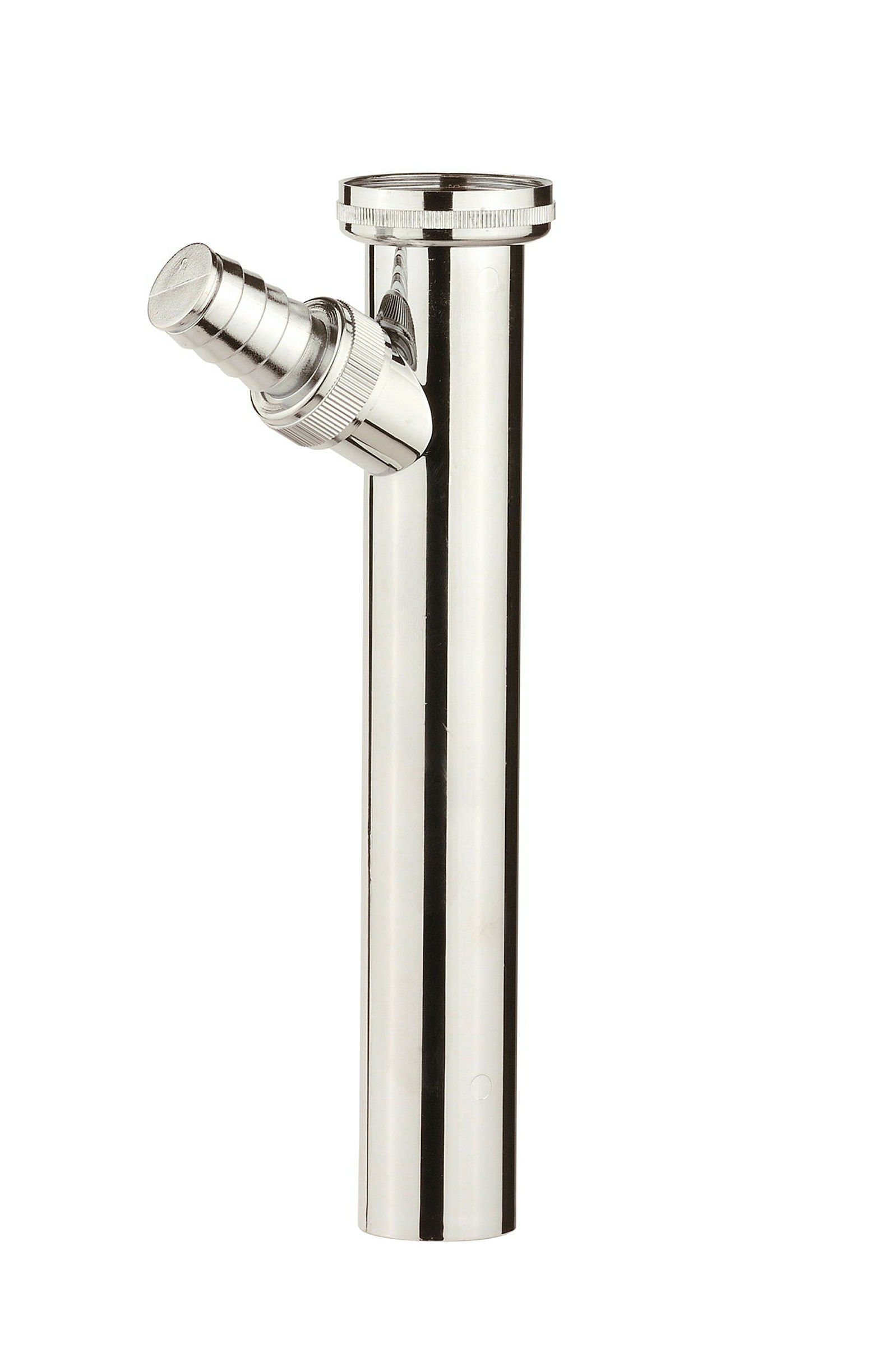 Tauchrohr Siphon, Chrom, 1 1/4'' x 3/4''T x 200 mm x 32 mm, mit Geräteansch