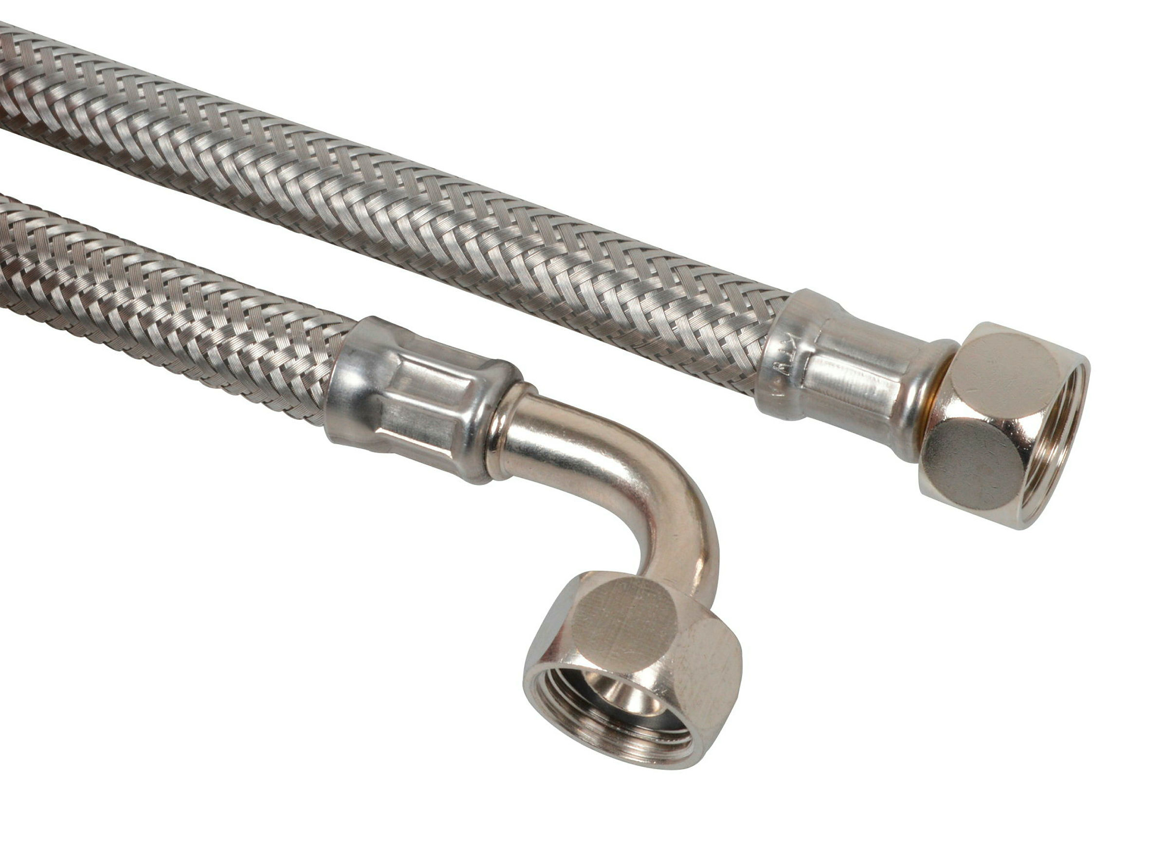 Flexibler Spülkasten-Anschlussschlauch, 3/8''IG x 200 mm x 3/8''IG, einseit