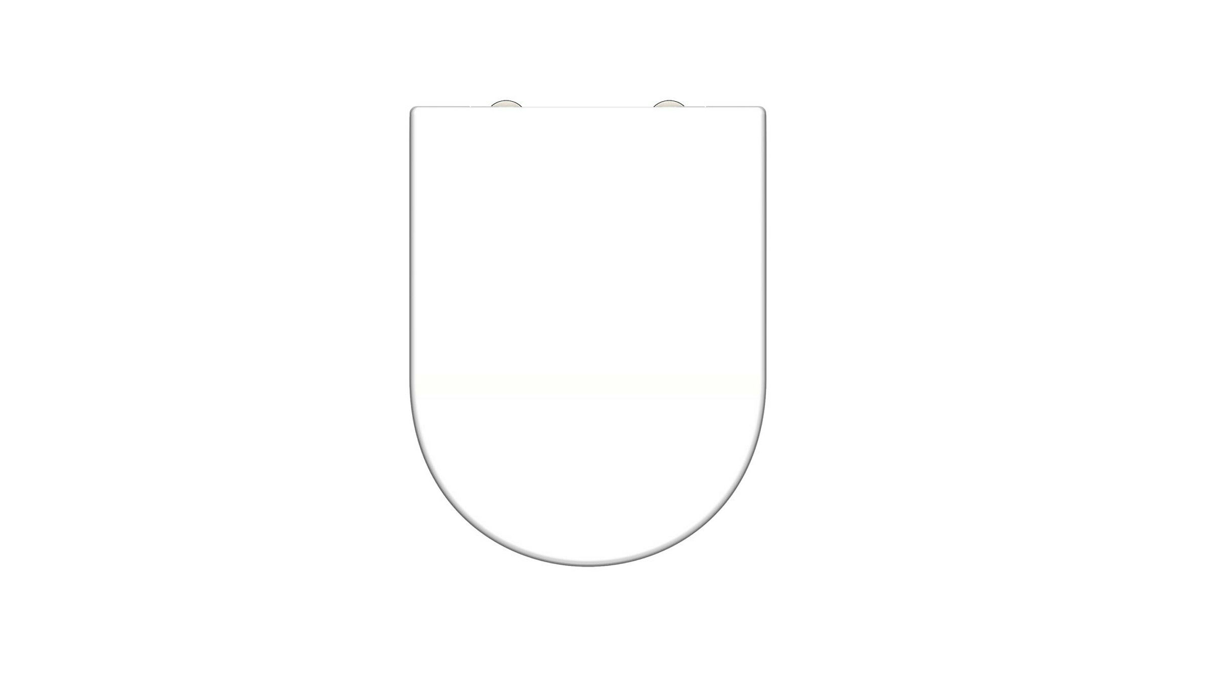 Duroplast WC-Sitz D-Form WHITE, mit Absenkautomatik und Schnellverschluss