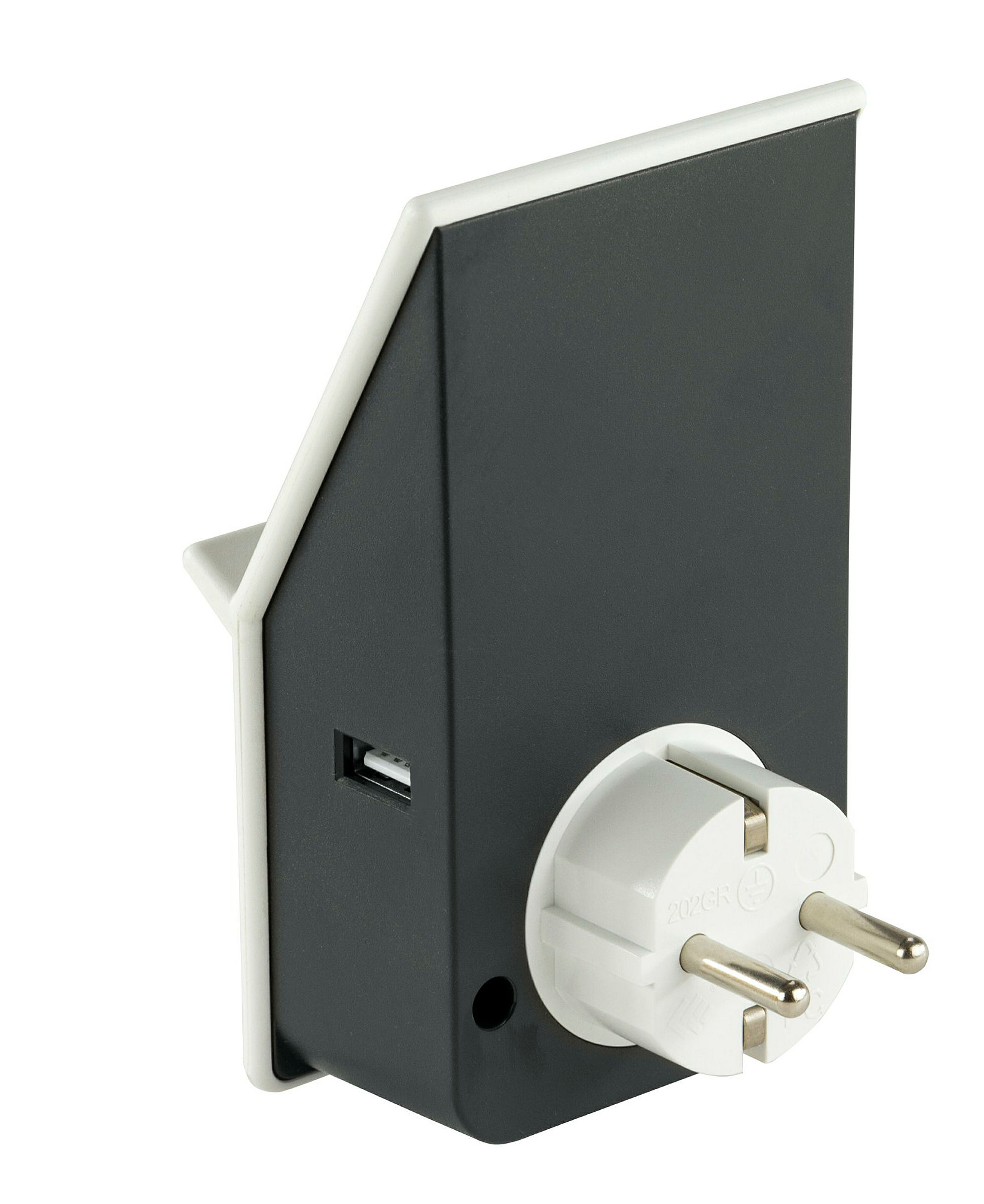USB Ladegerät Induktion & 1xUSB- & 1xSchutzk.-Steckdose 3,1A/2,4A weiß