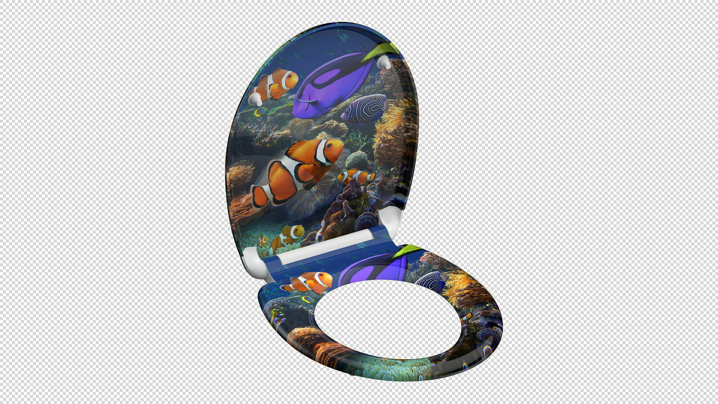 Duroplast WC-Sitz SEA LIFE, mit Absenkautomatik und Schnellverschluss