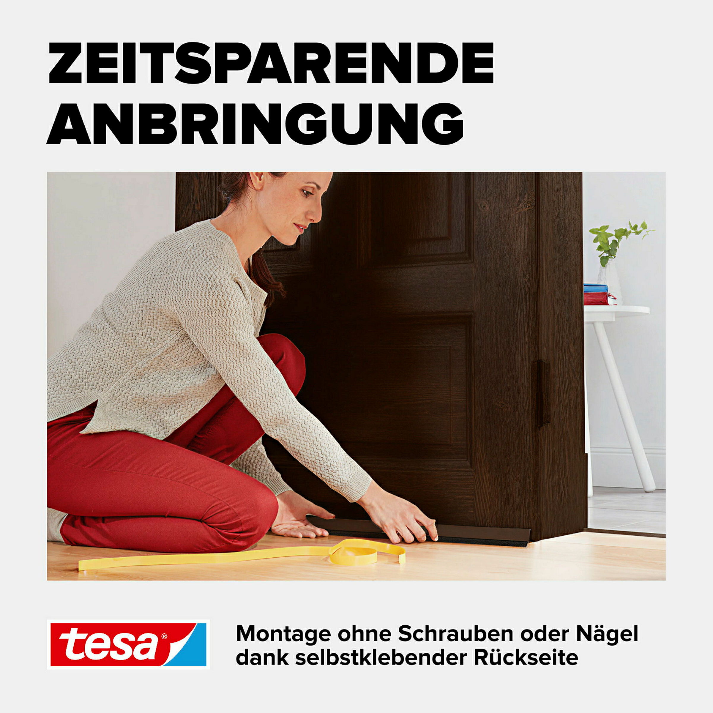 tesamoll® Türdichtschiene für Textilböden braun
