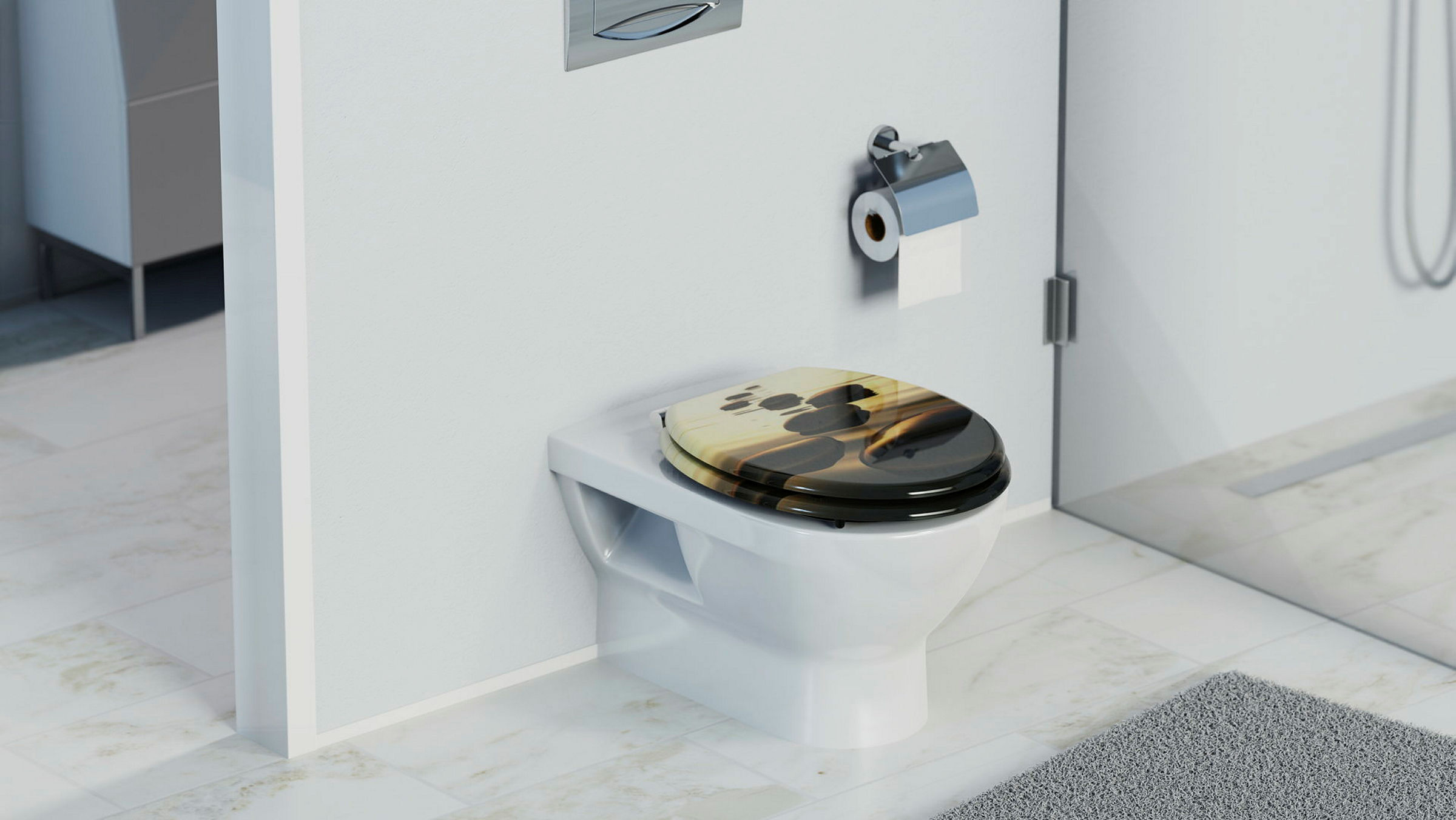 MDF WC-Sitz SEA STONE, mit Absenkautomatik
