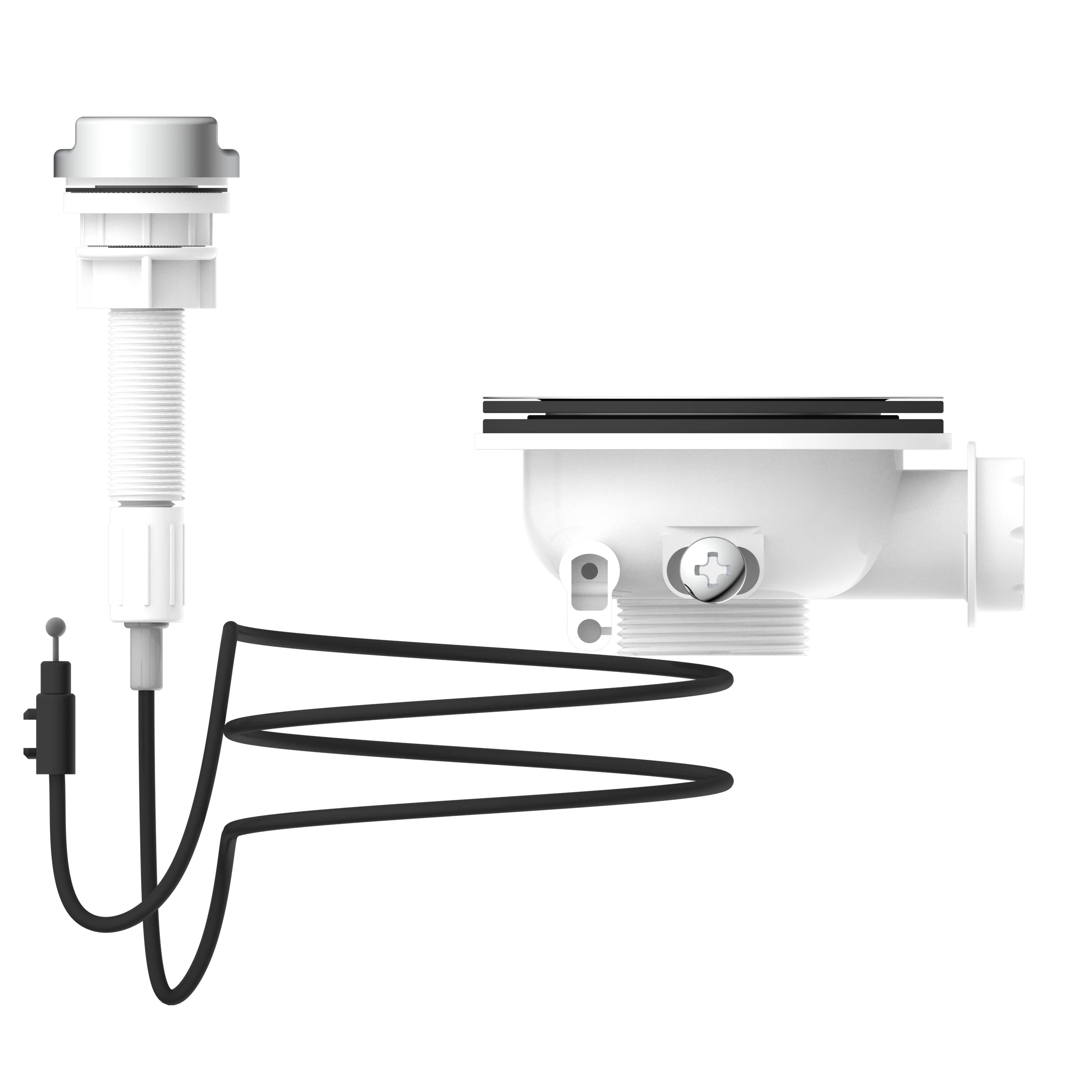 KS Korbventil Bowdenzug, 1 1/2''AG, Edelstahl-Ventilkelch und Sieb Ø114 mm,