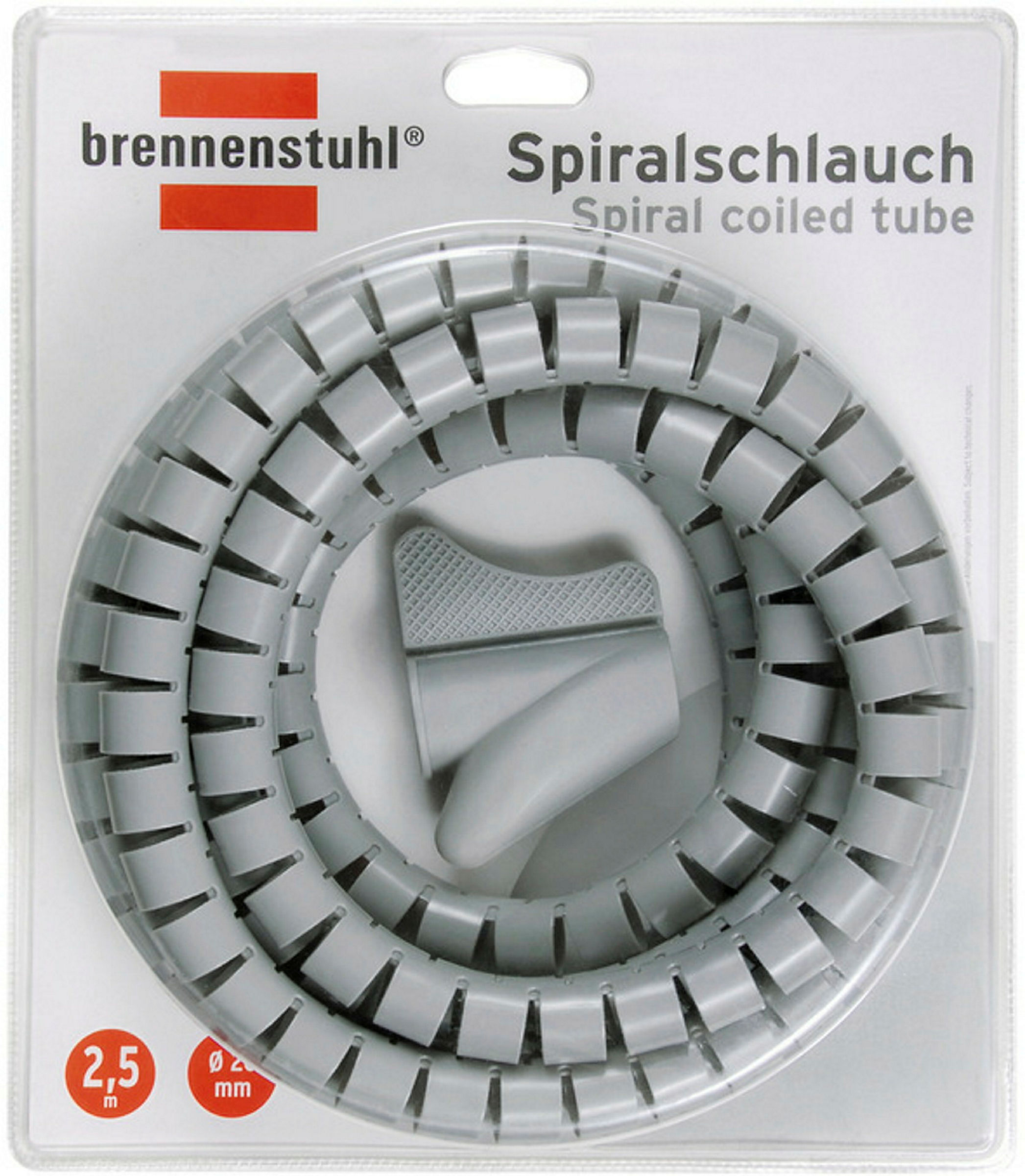 Spiralschlauch grau 20mm - 2,5m 1Stk.im Blister