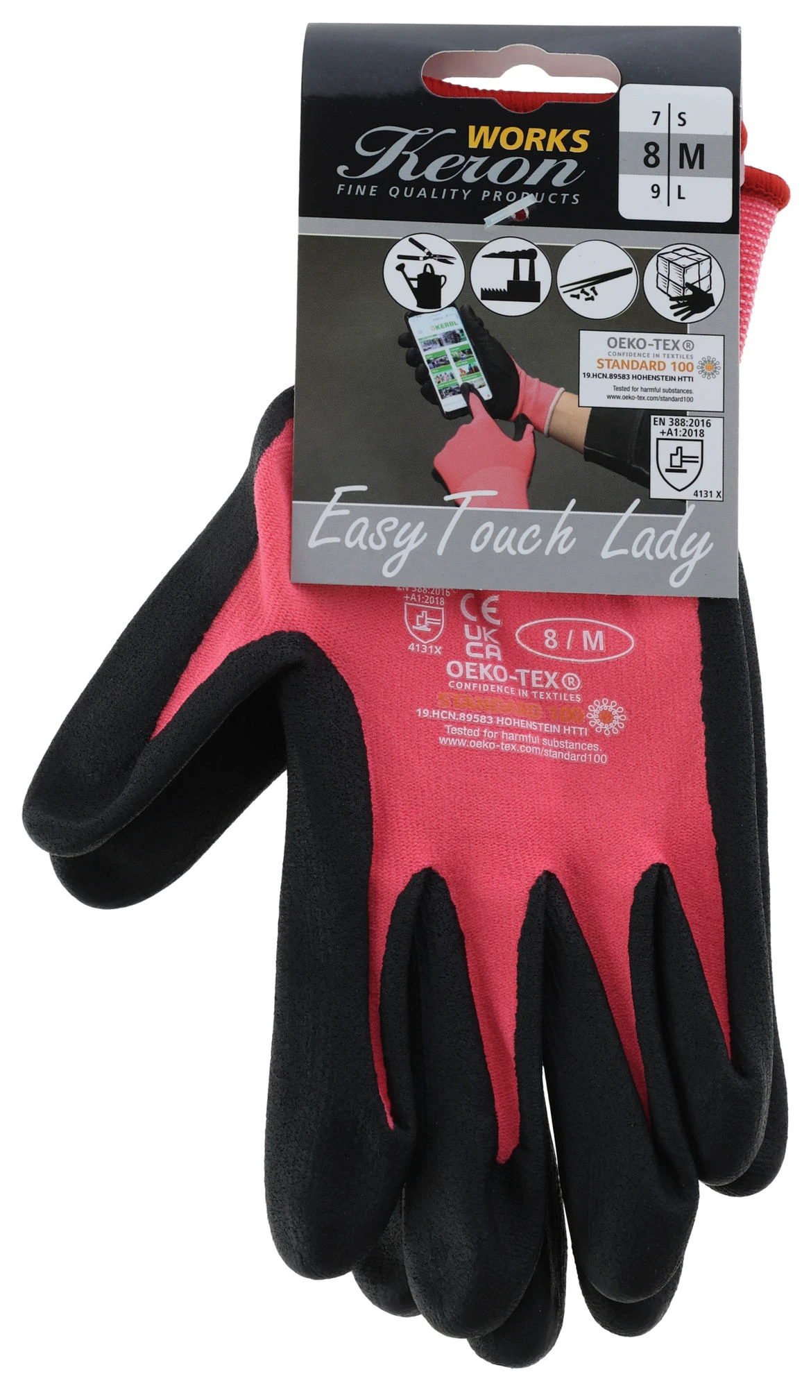 Touchscreenhandschuh EasyTouch Lady, pink, Gr. 7/S