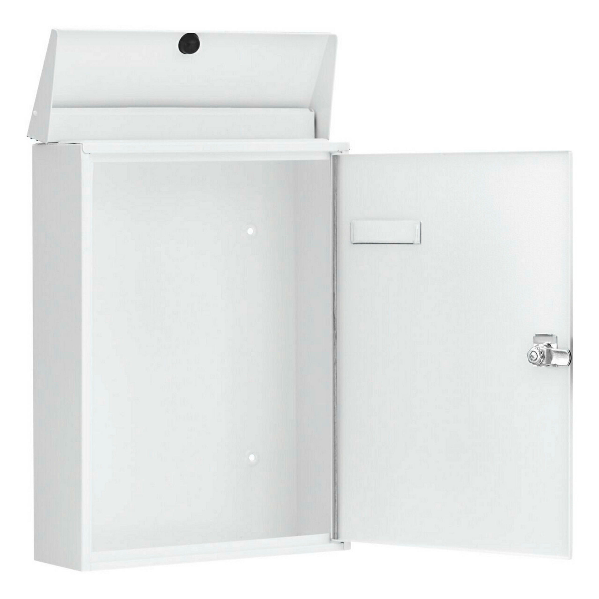 Briefkasten Stahl-lackiert Letter 5832 W weiss