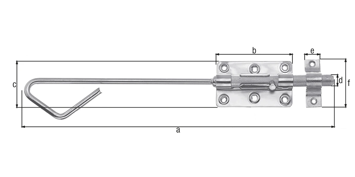 Bolzen-Stangenriegel 400Ø16 verzinkt