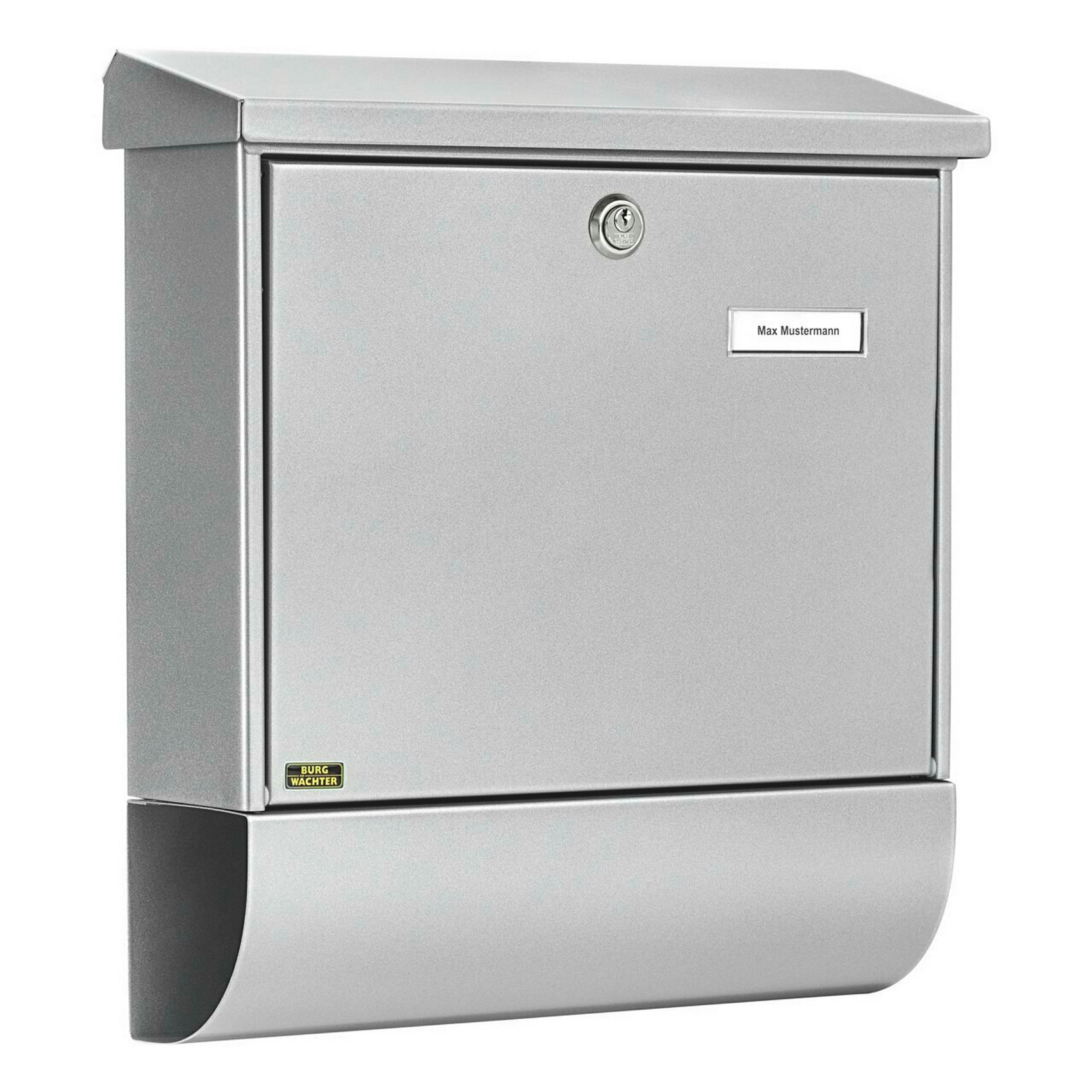 Briefkasten-Set Stahl-lack. Vario 86720Si silber