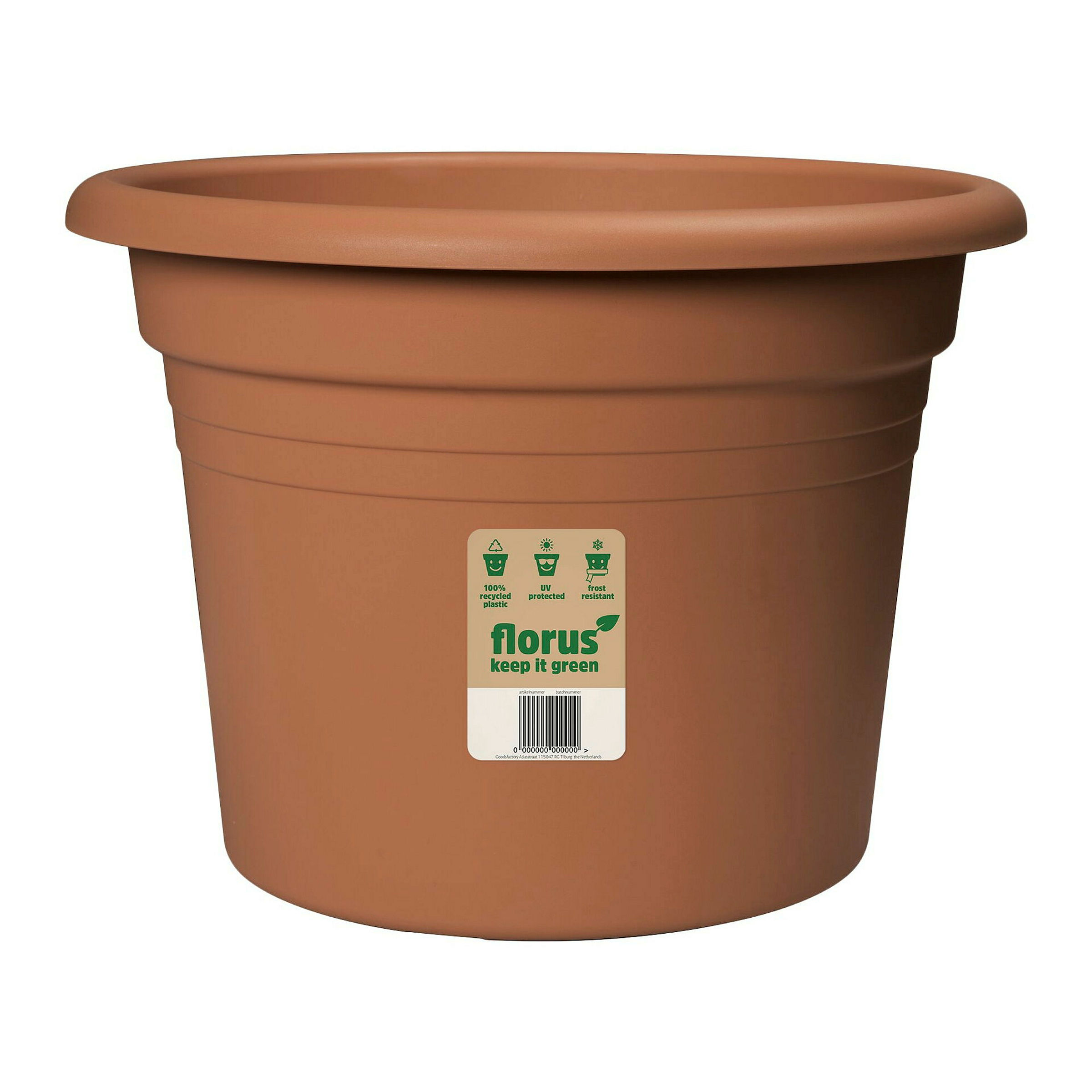 Florus Mediterran Cilindro 35 - Beige - L 34 x B 34.3 x H 26 cm - Außen - 1