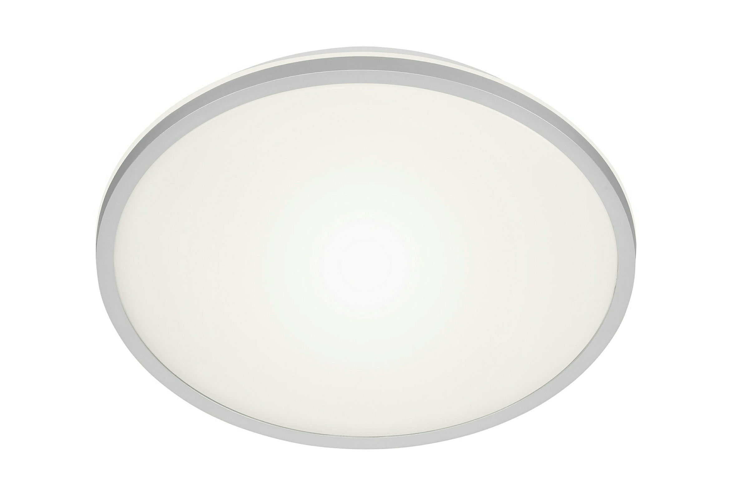 LED Deckenleuchte mit Backlighteffekt, silberfarbig, 1xLED/15W