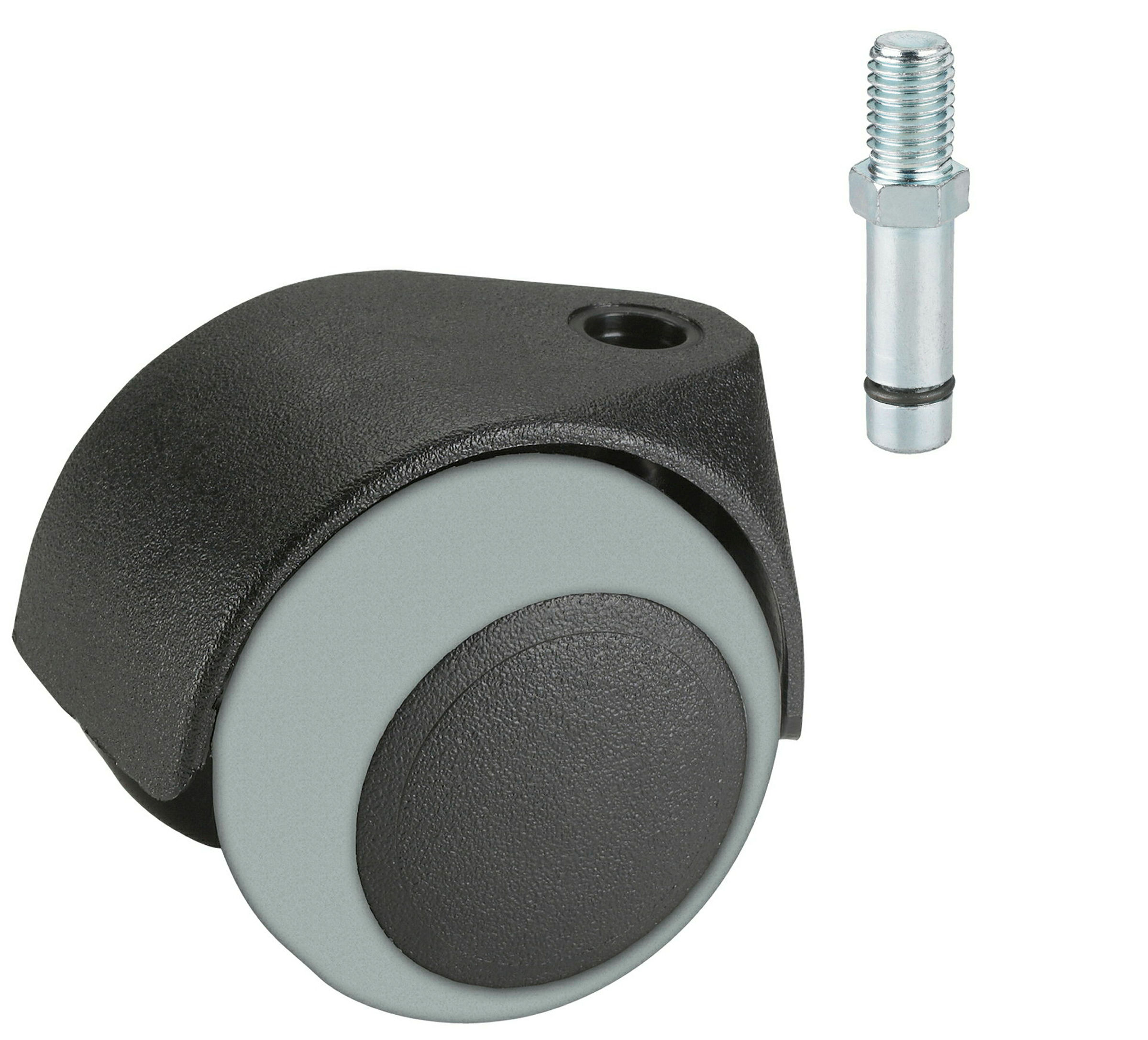 Doppelrolle für empfindliche Böden, TPE, 50 mm, Tragkr. 40 kg
