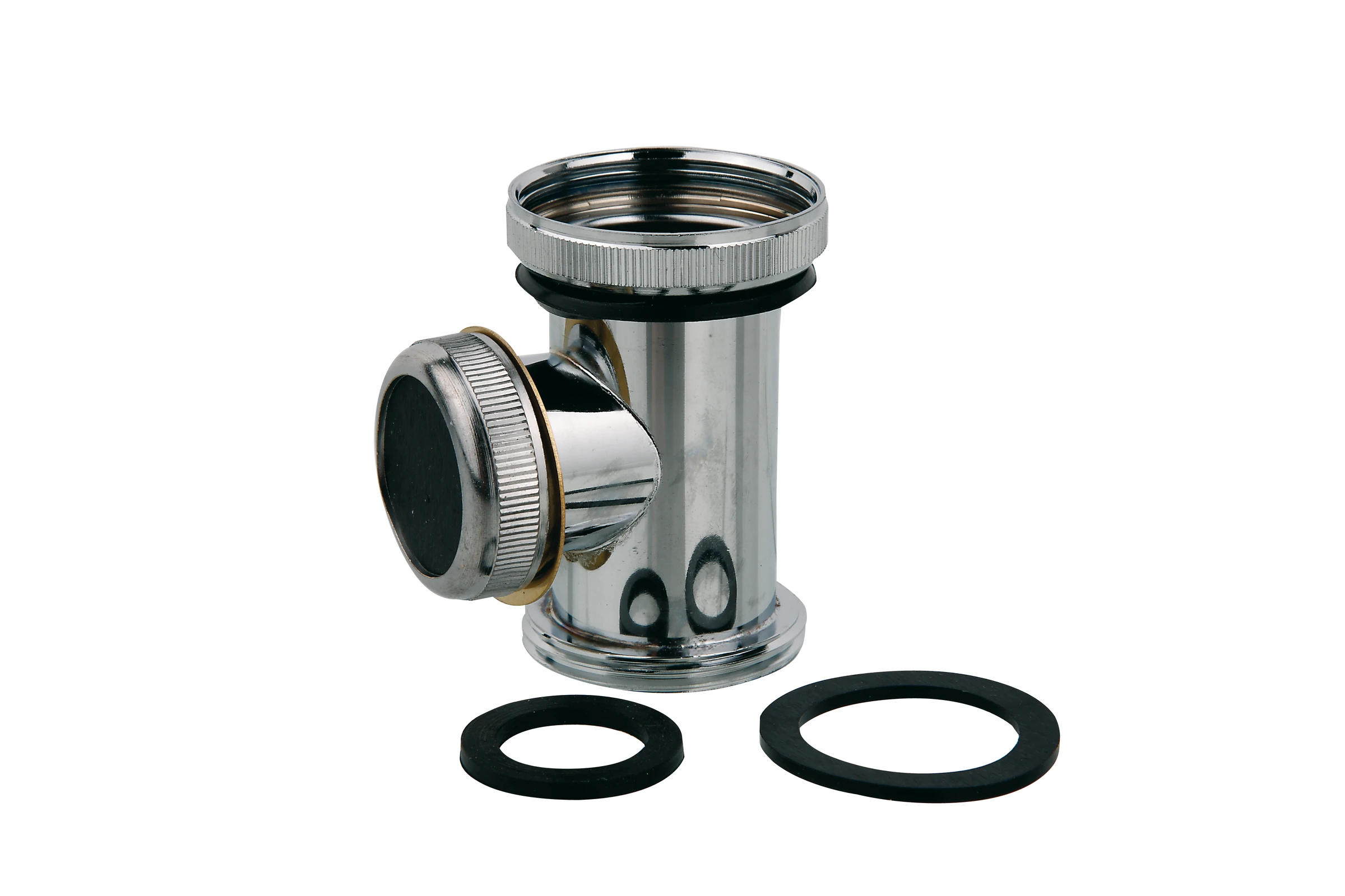Ablauf-T-Stück, Chrom, 1 1/4'', für Siphon