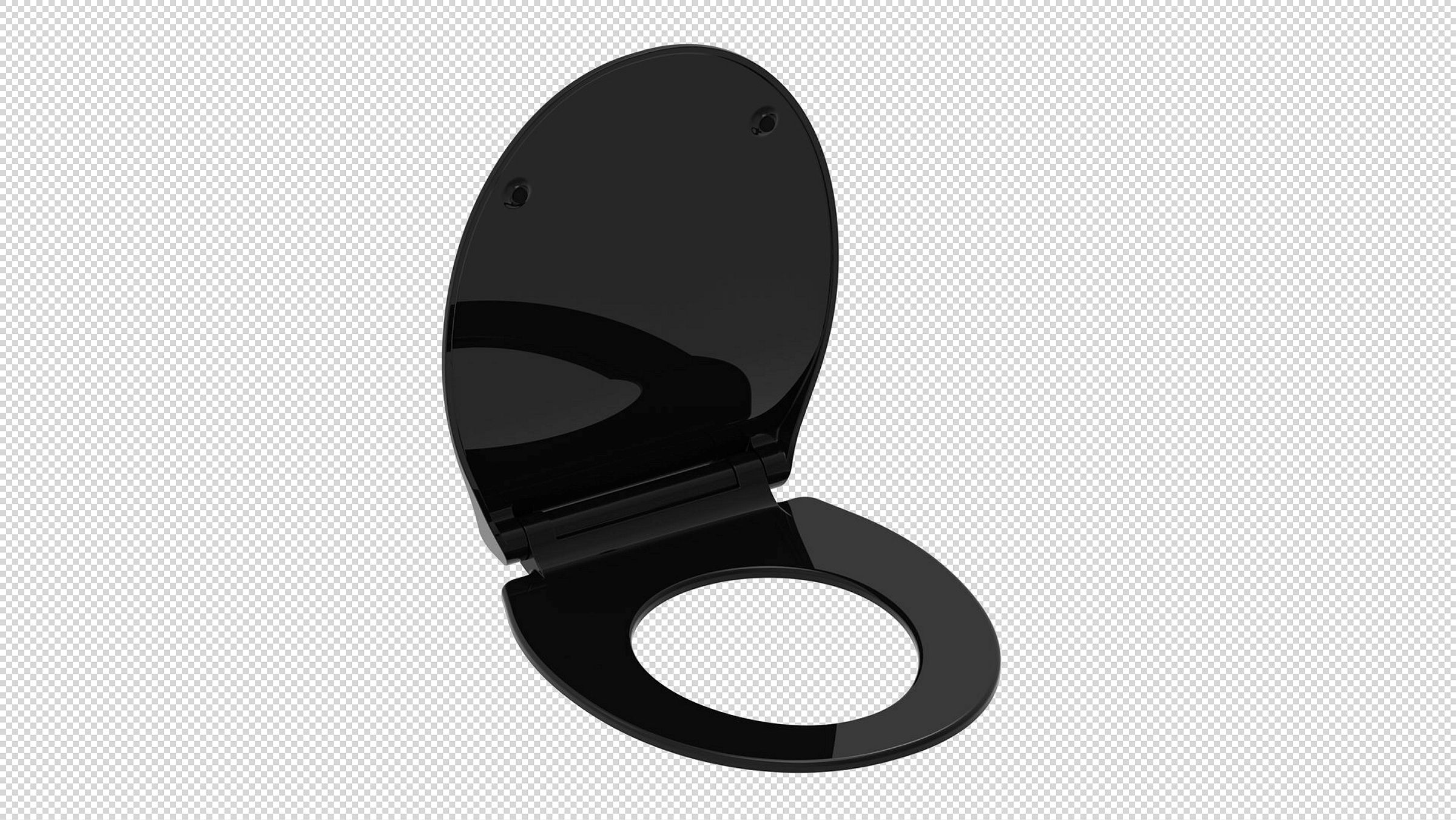 Duroplast WC-Sitz SLIM BLACK, mit Absenkautomatik und Schnellverschluss