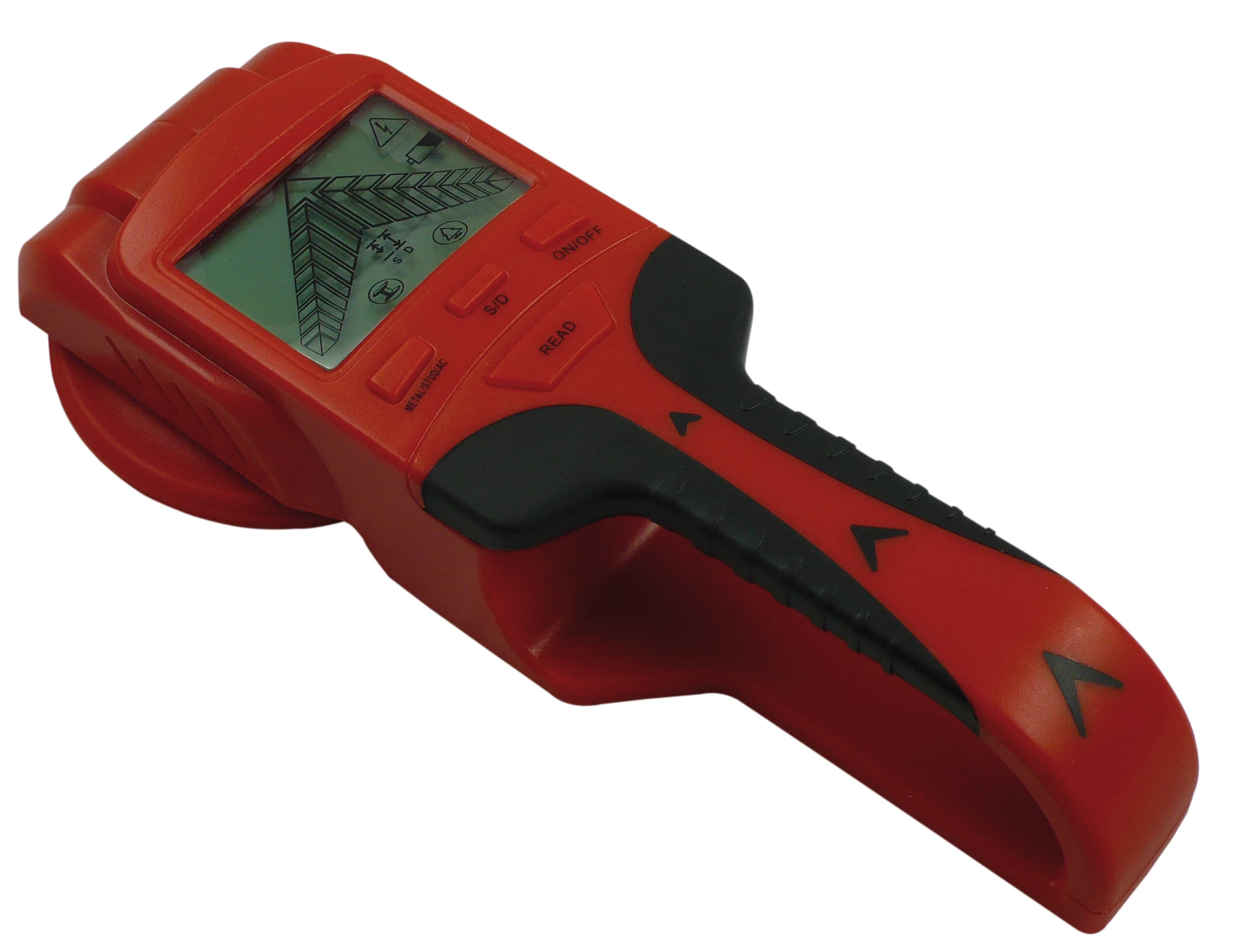 Holz-/ Volt-/ Metall- und Leitungssuchgerät 3 in 1 schwarz/rot