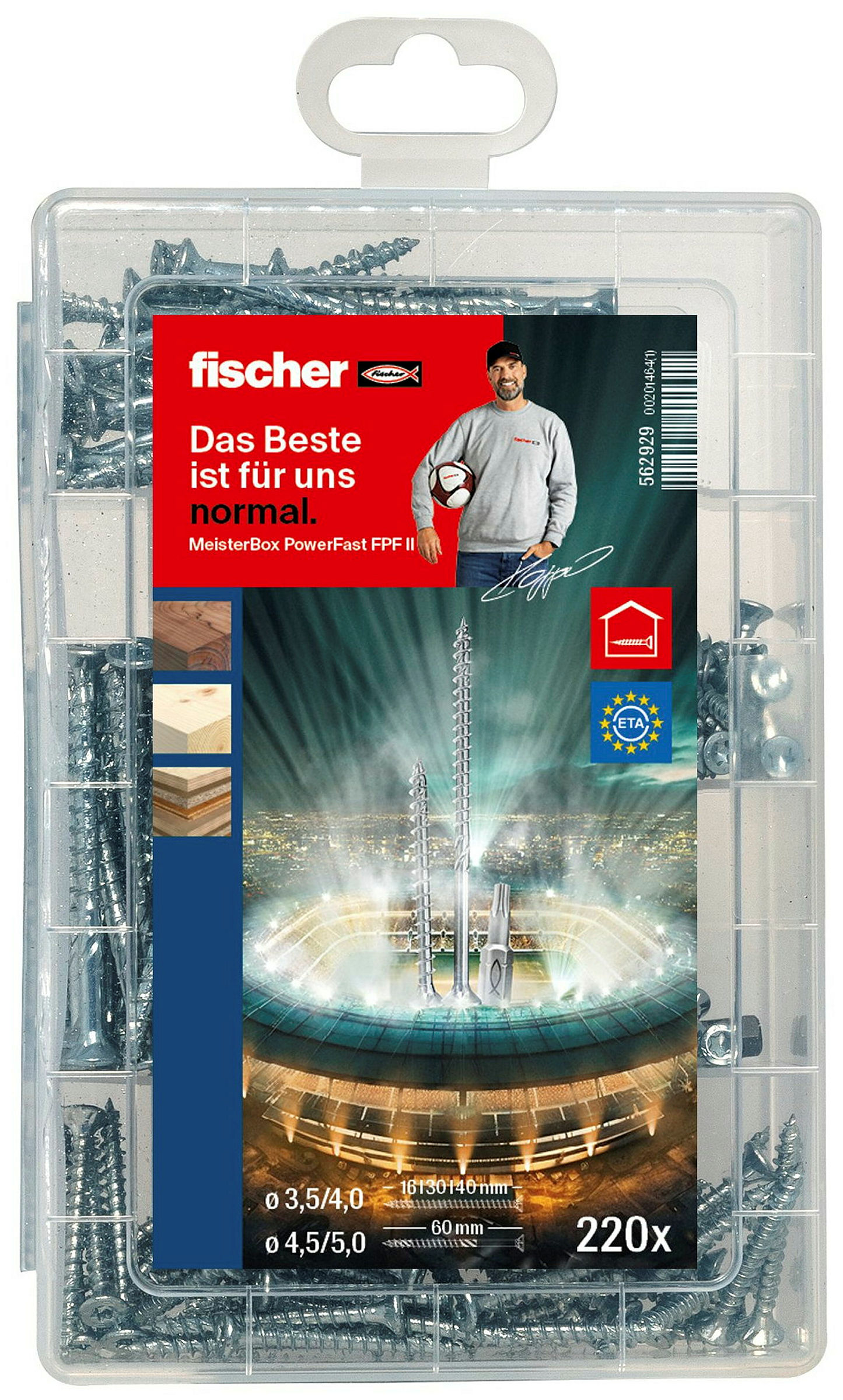 fischer Meisterbox PowerFast II SK TG / VG TX (222 Teile)