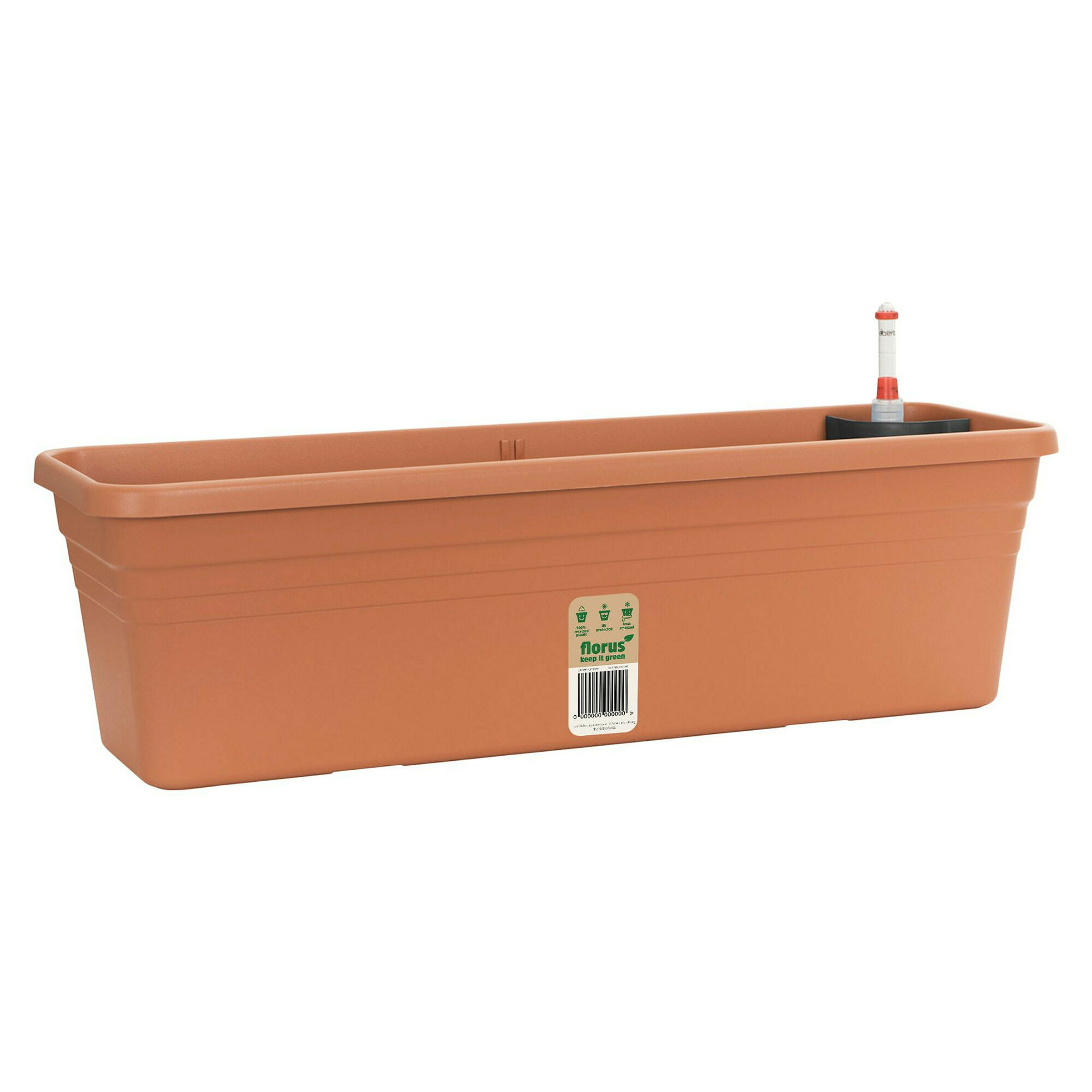 Florus Med. Balkonkasten Bewässerung. 80 - Beige - L 78 x B 19.3 x H 17 cm