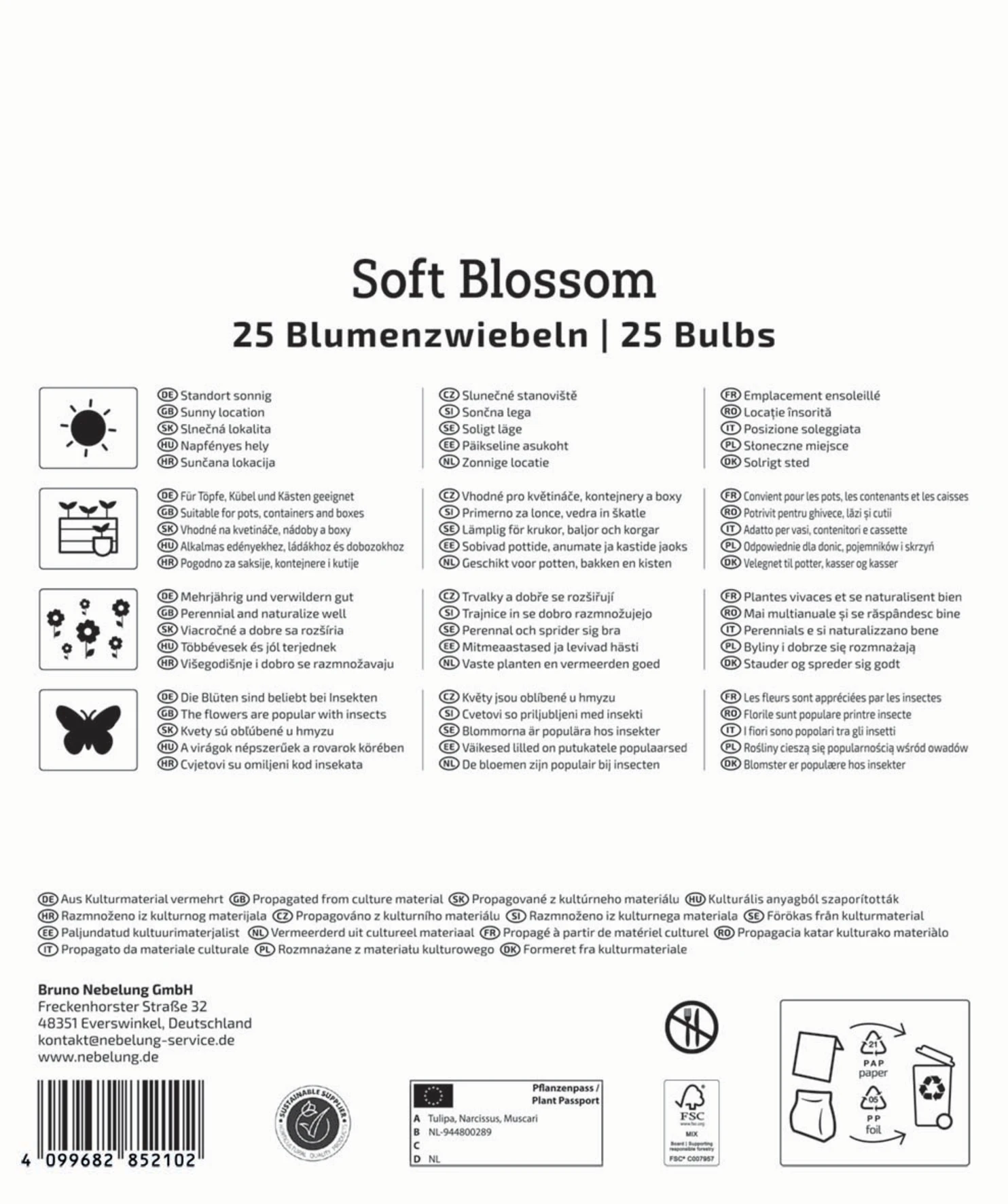 Mega-Pack Blumenzwiebelmischung Soft Blossom Mix