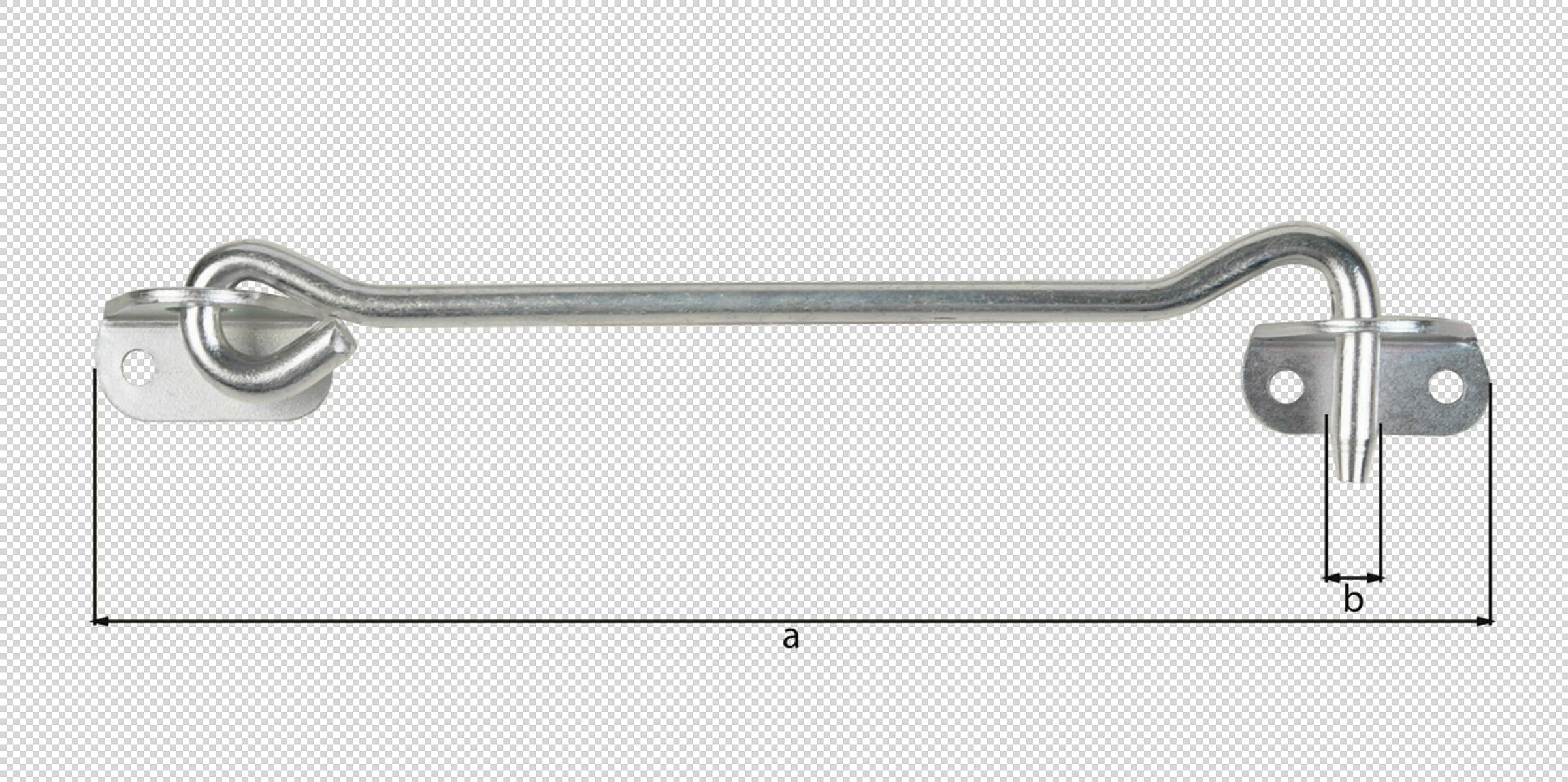 Sturmhaken mit Winkelplatten 200Ø8 verzinkt