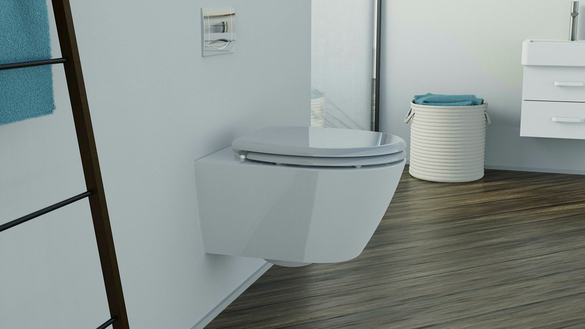 Duroplast WC-Sitz GREY, mit Absenkautomatik und Schnellverschluss