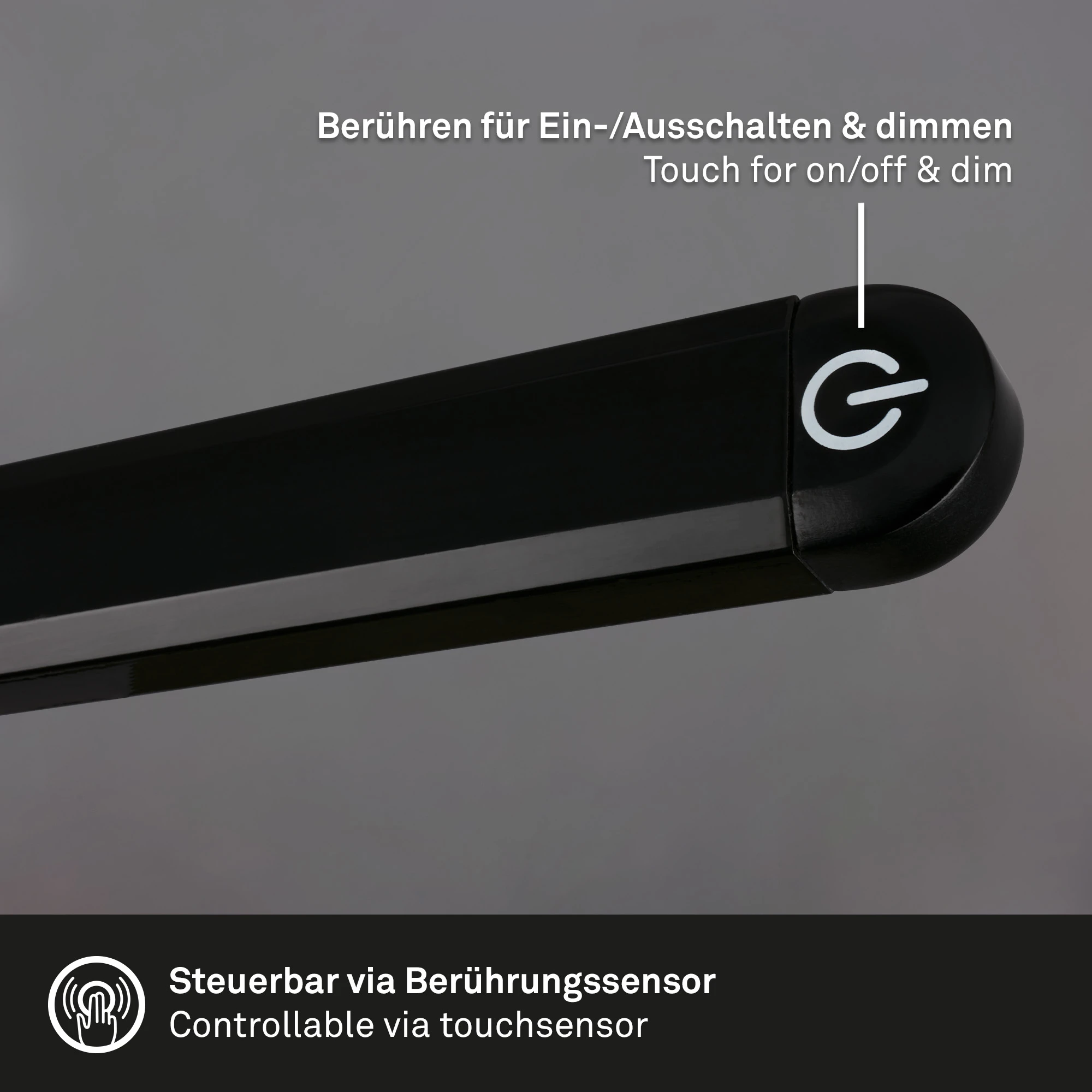 LED Tischleuchte, schwarz, 1xLED-Platine/6W