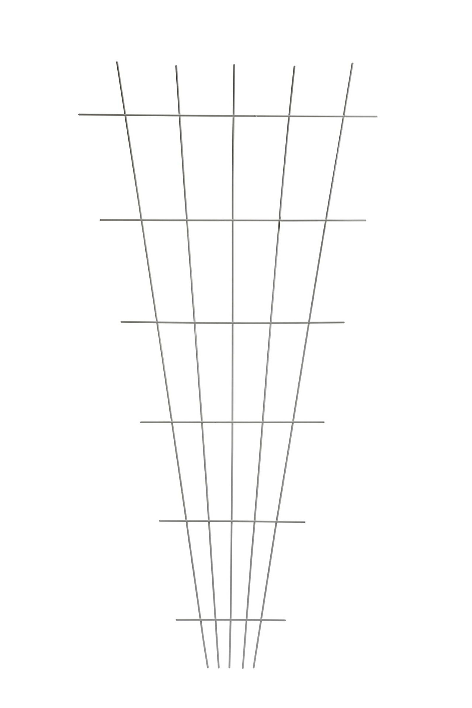 Draht Gitterspalier , PVC-beschichtet, 75x150 cm, weiß, fächerförmig