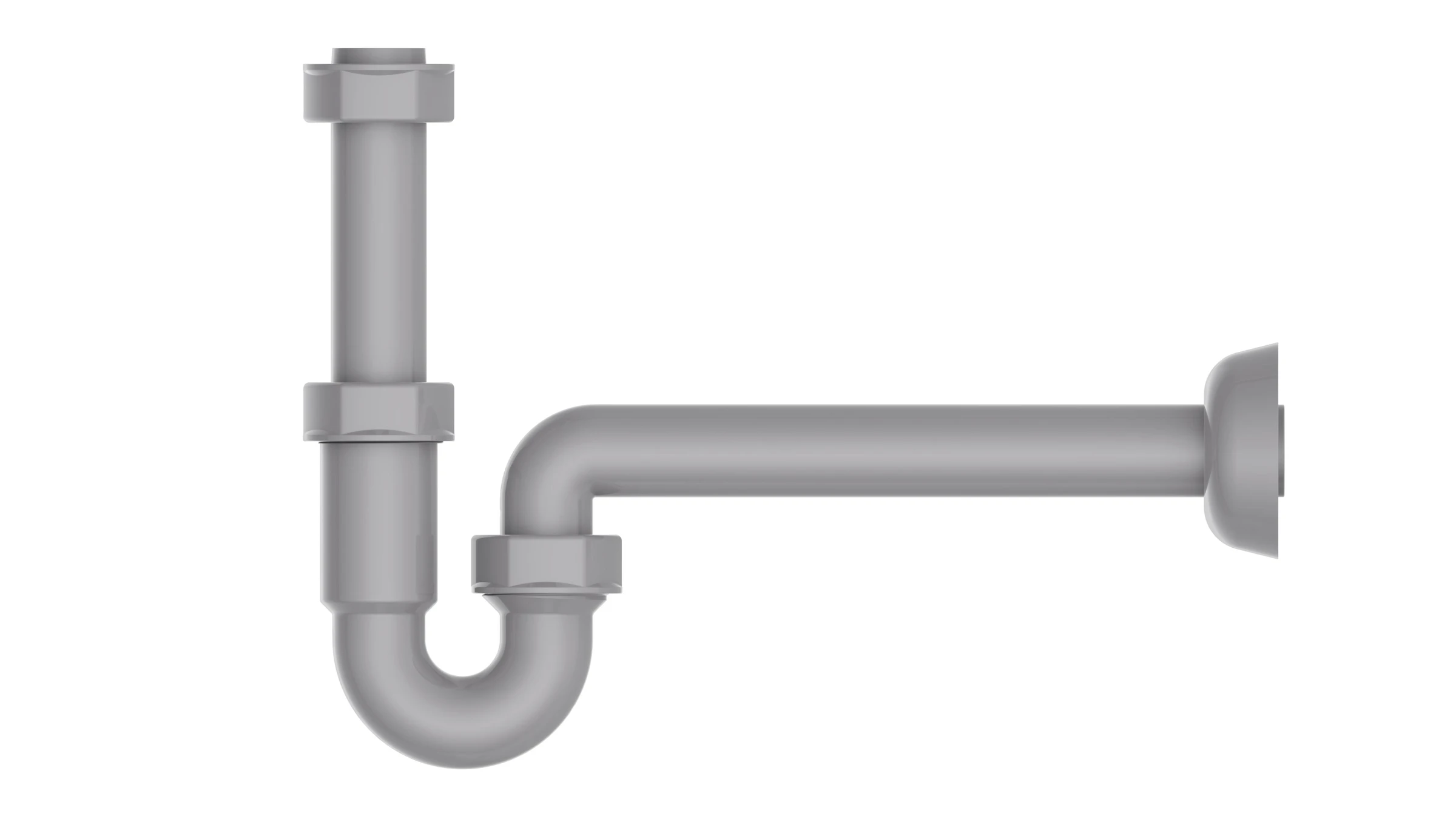 ECO-SAVE KS Röhrensiphon, Grau, 1 1/4'' x 32 mm