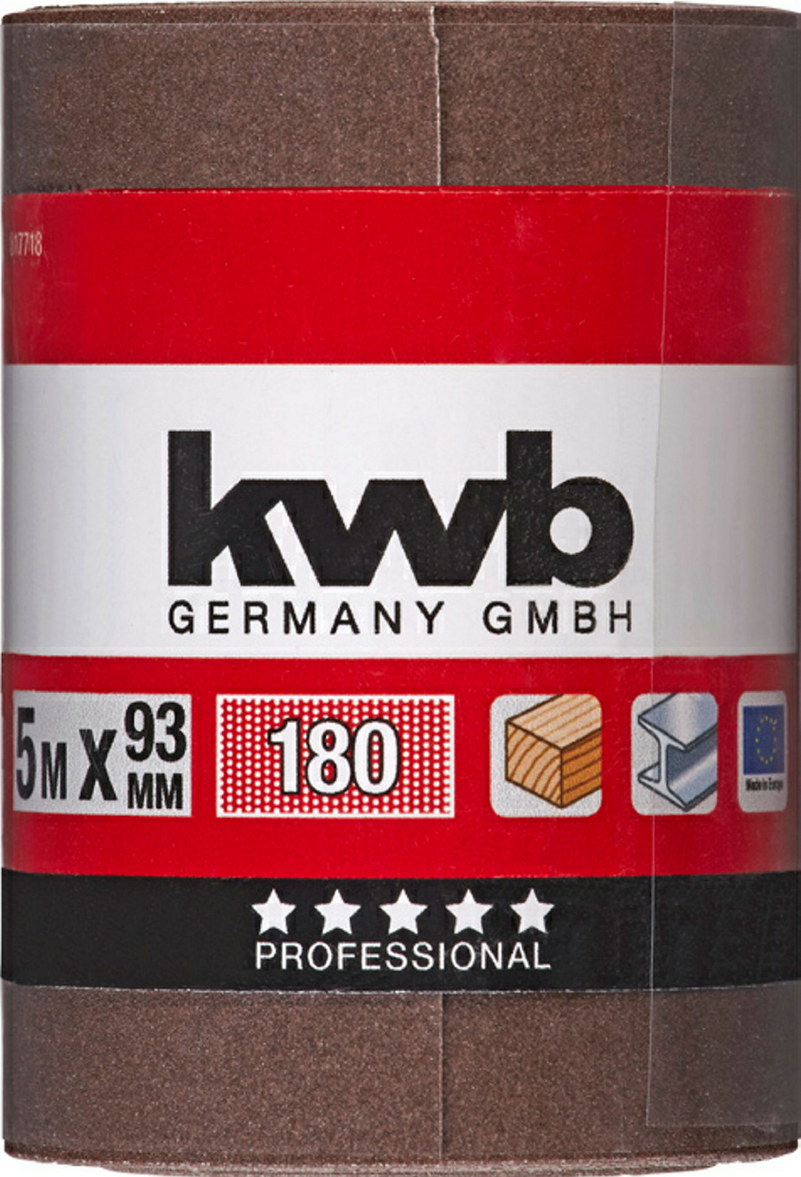 Schleifmittel-Rollen, HOLZ & METALL, Korund, 5 m x 93 mm, 180
