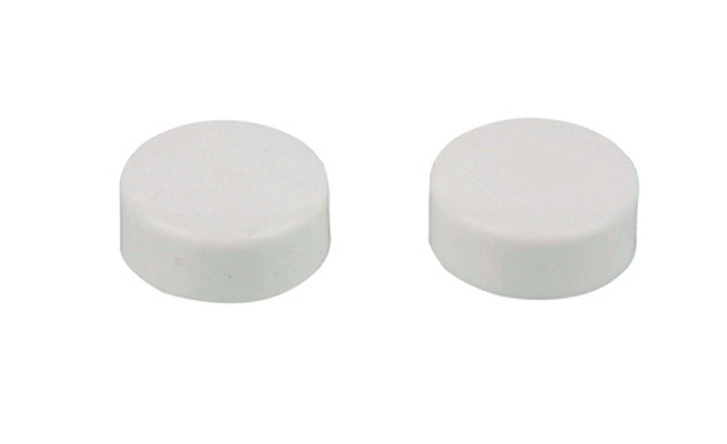 Abdeckkappe, Weiß, 20 mm, für Stand-WC/Ablage-Befestigung (2x)
