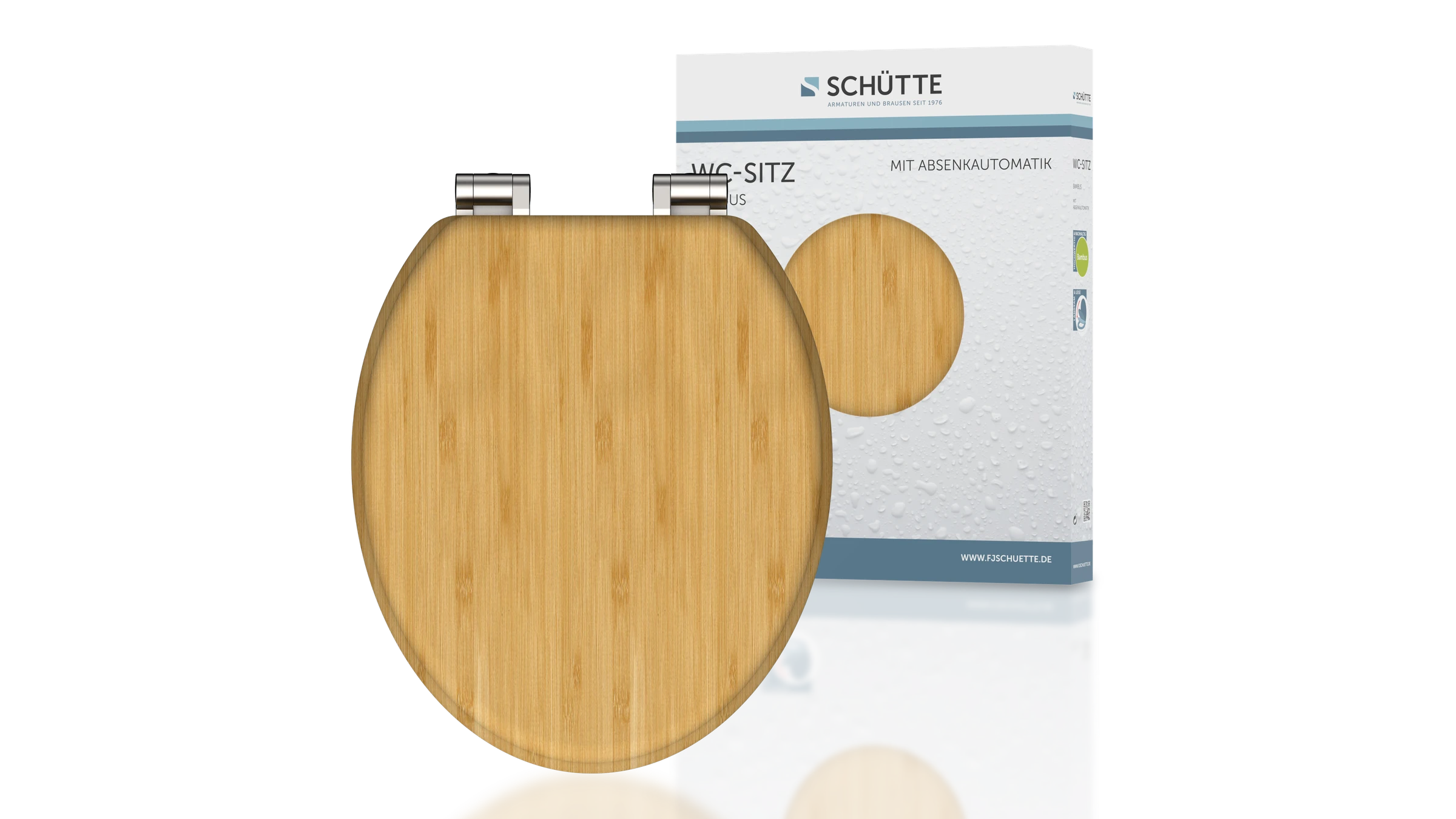 WC-Sitz NATURAL BAMBOO, Bambus, mit Absenkautomatik